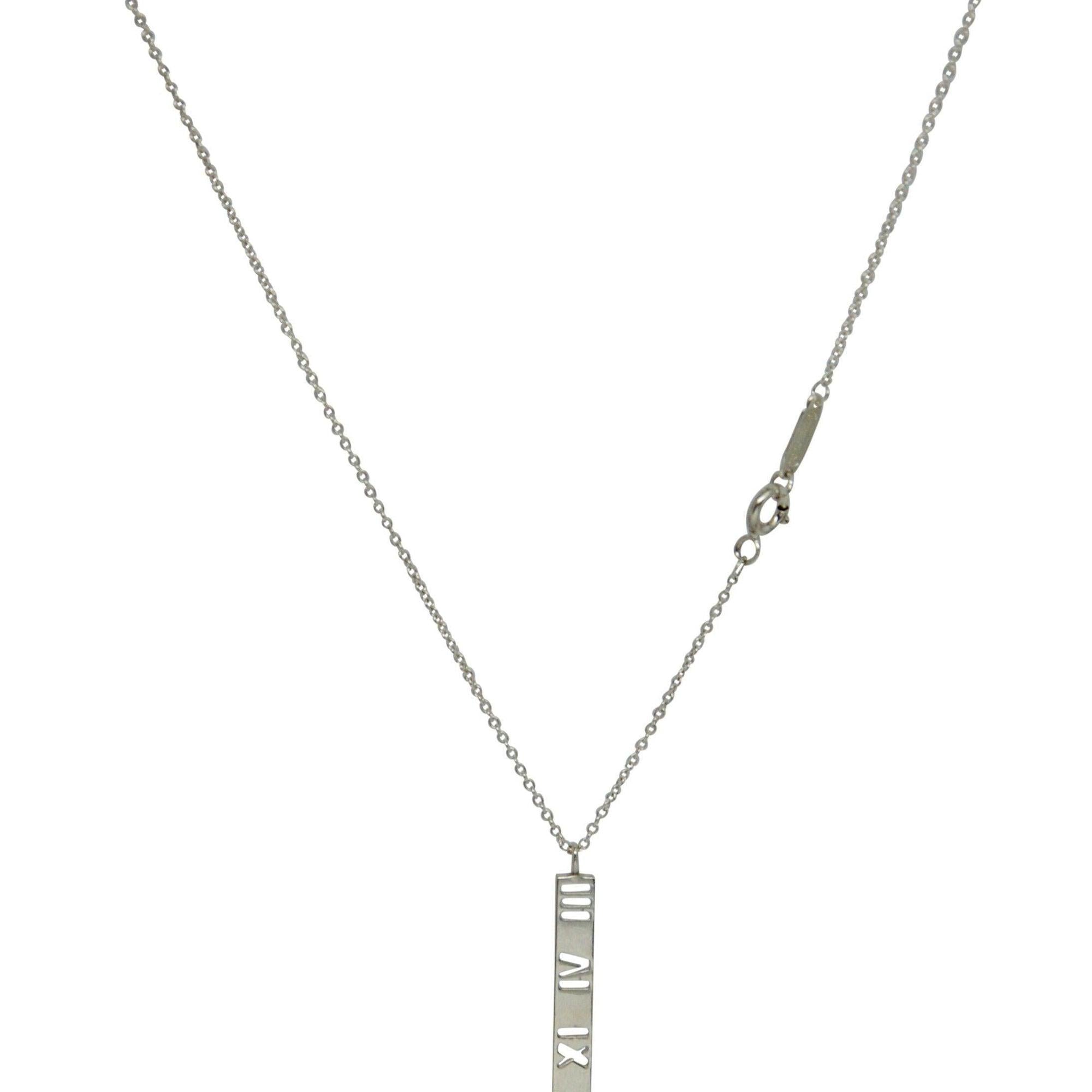 Tiffany & Co. Atlas Bar Pendant Necklace