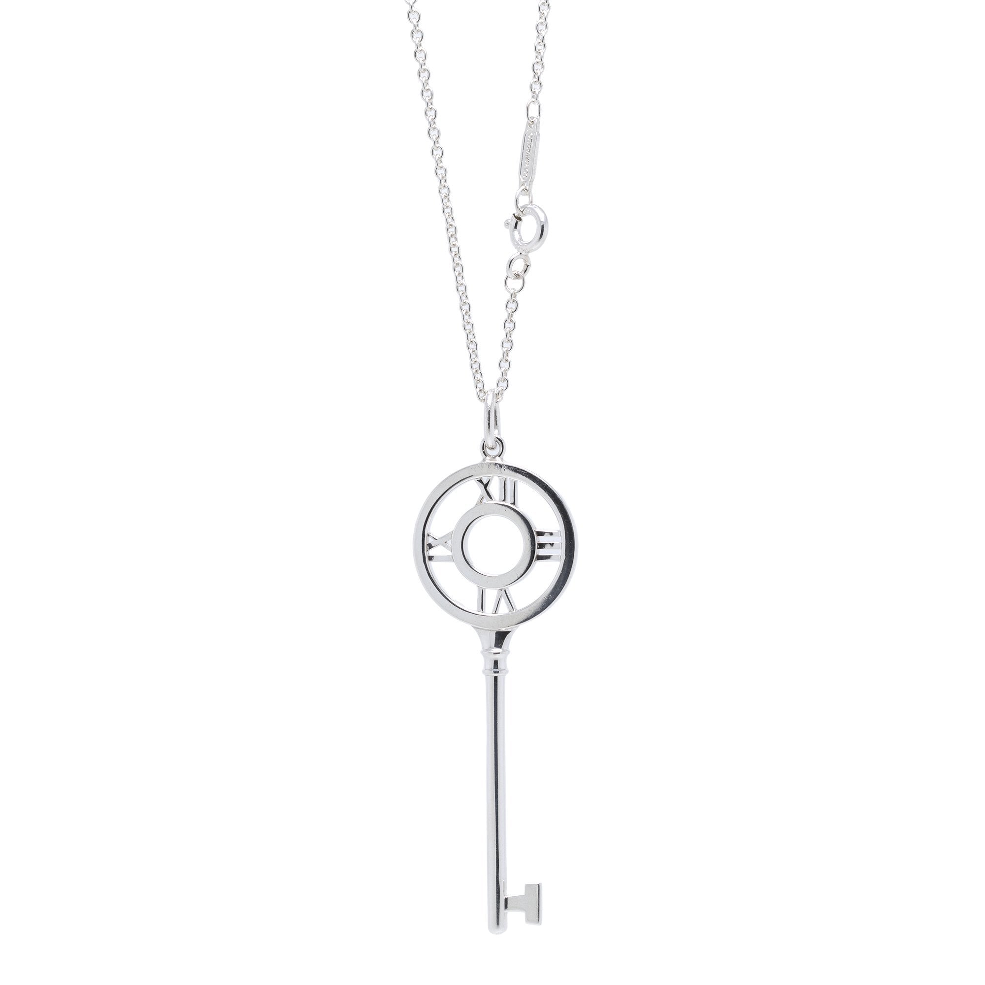 Tiffany & Co. Atlas Key Pendant Necklace