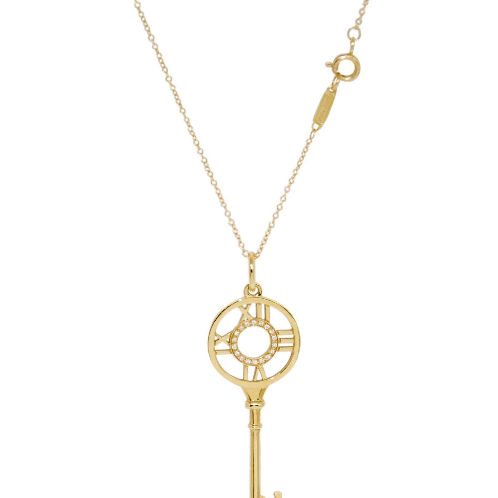 Tiffany & Co. Atlas Key Pendant Necklace with Diamonds