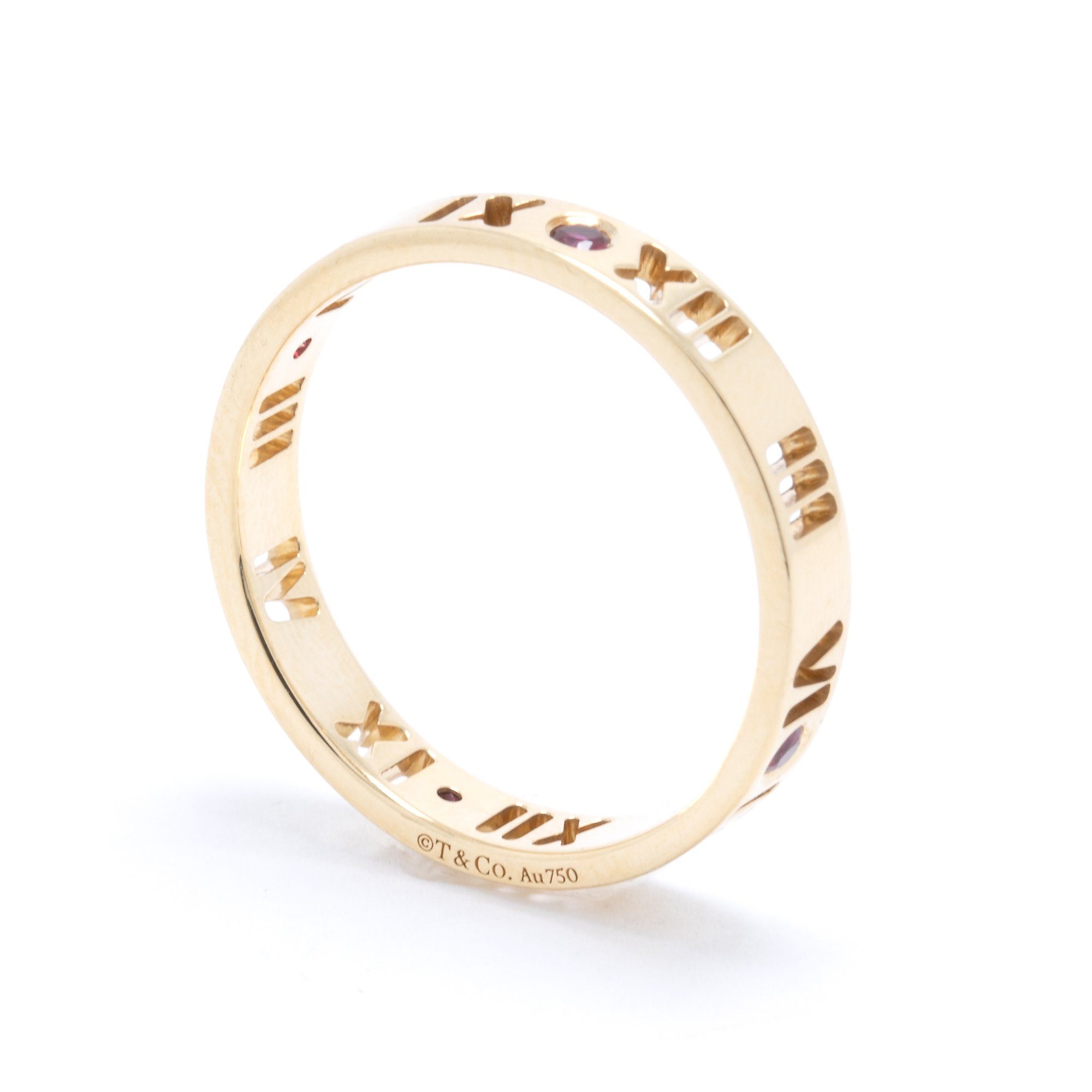 Tiffany & Co. Atlas Pierced Ring with Rubies