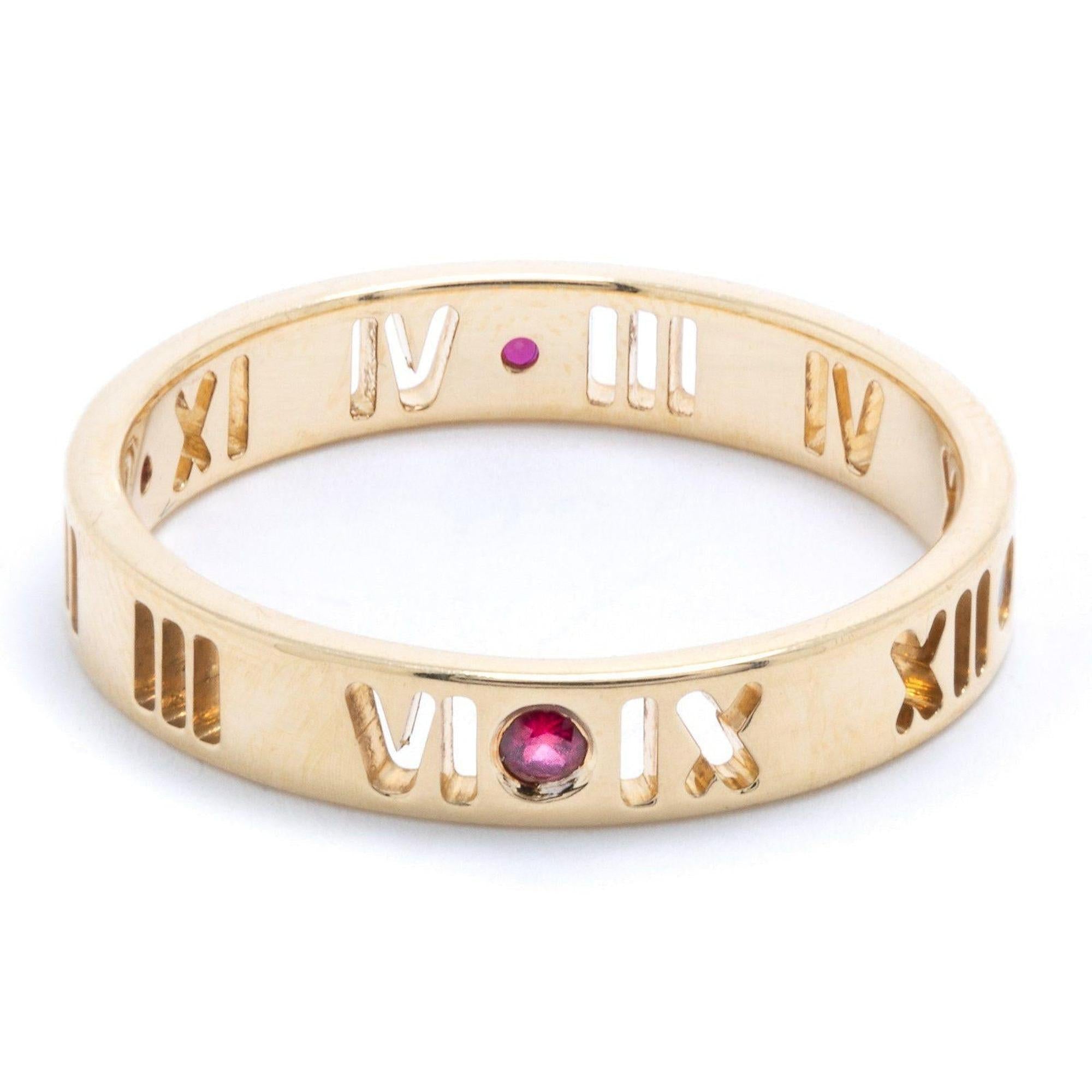 Tiffany & Co. Atlas Pierced Ring with Rubies