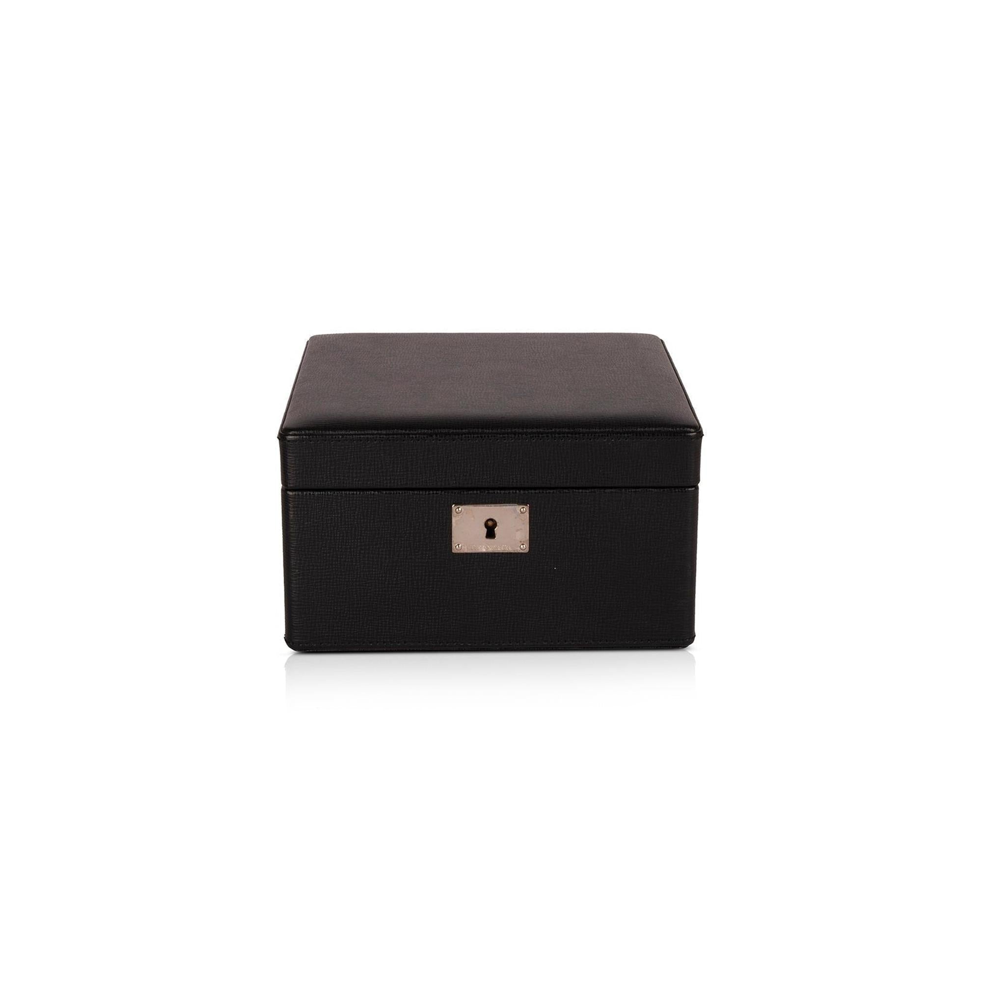 Tiffany & Co. Black Leather Jewelry Box