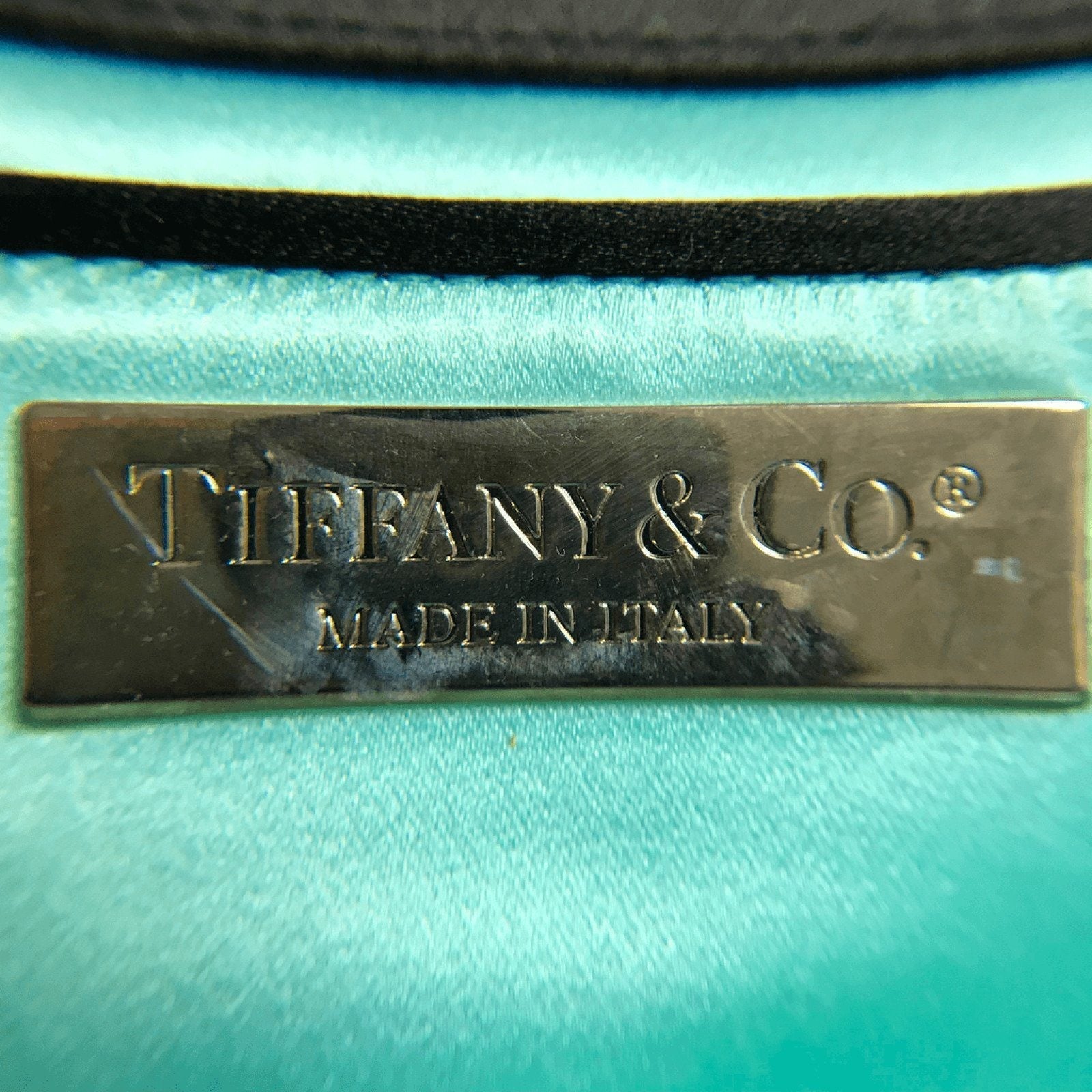Tiffany & Co. Black Satin Morgan Clutch