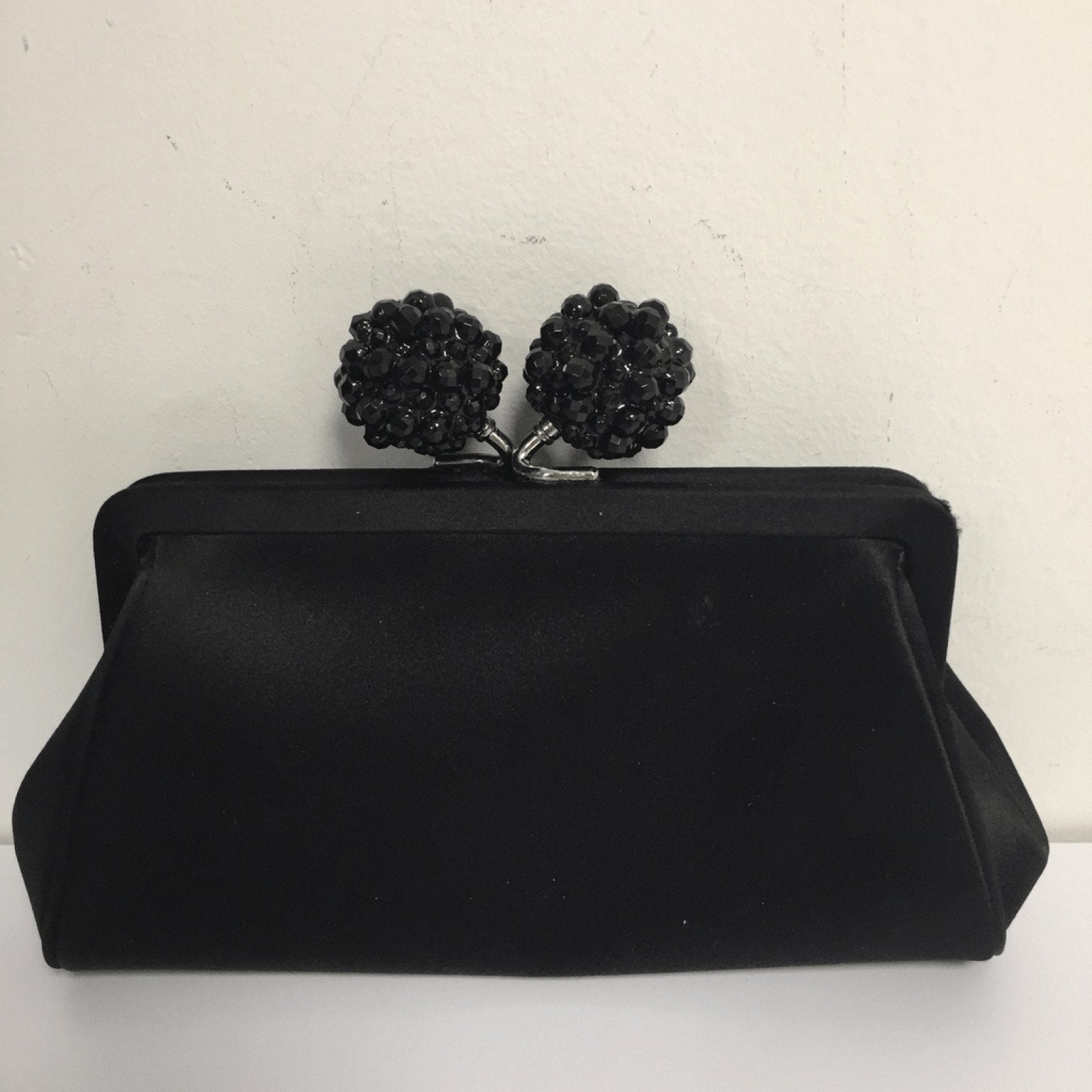 Tiffany & Co. Black Satin Morgan Clutch