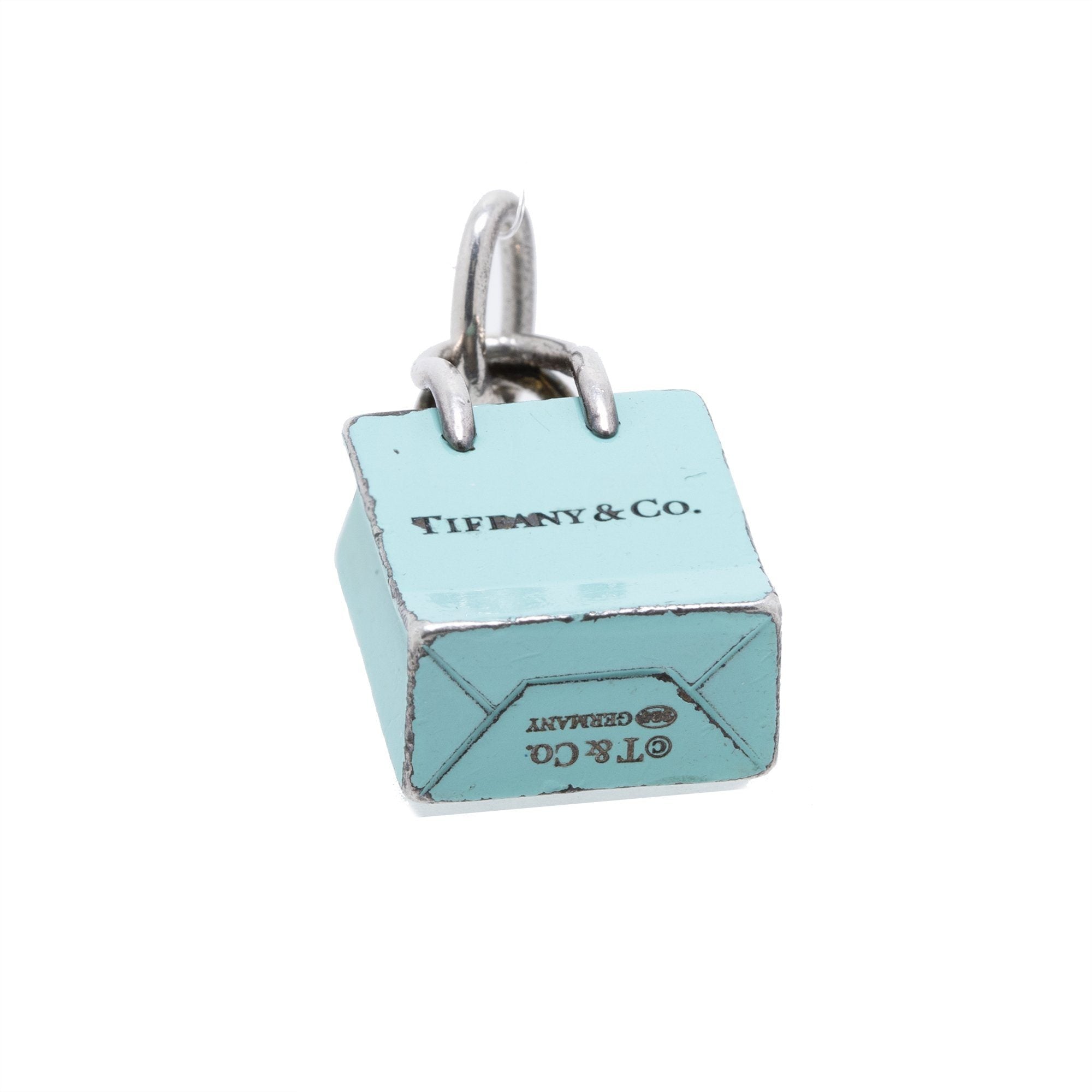 Tiffany & Co. Blue Enamel Shopping Bag Charm