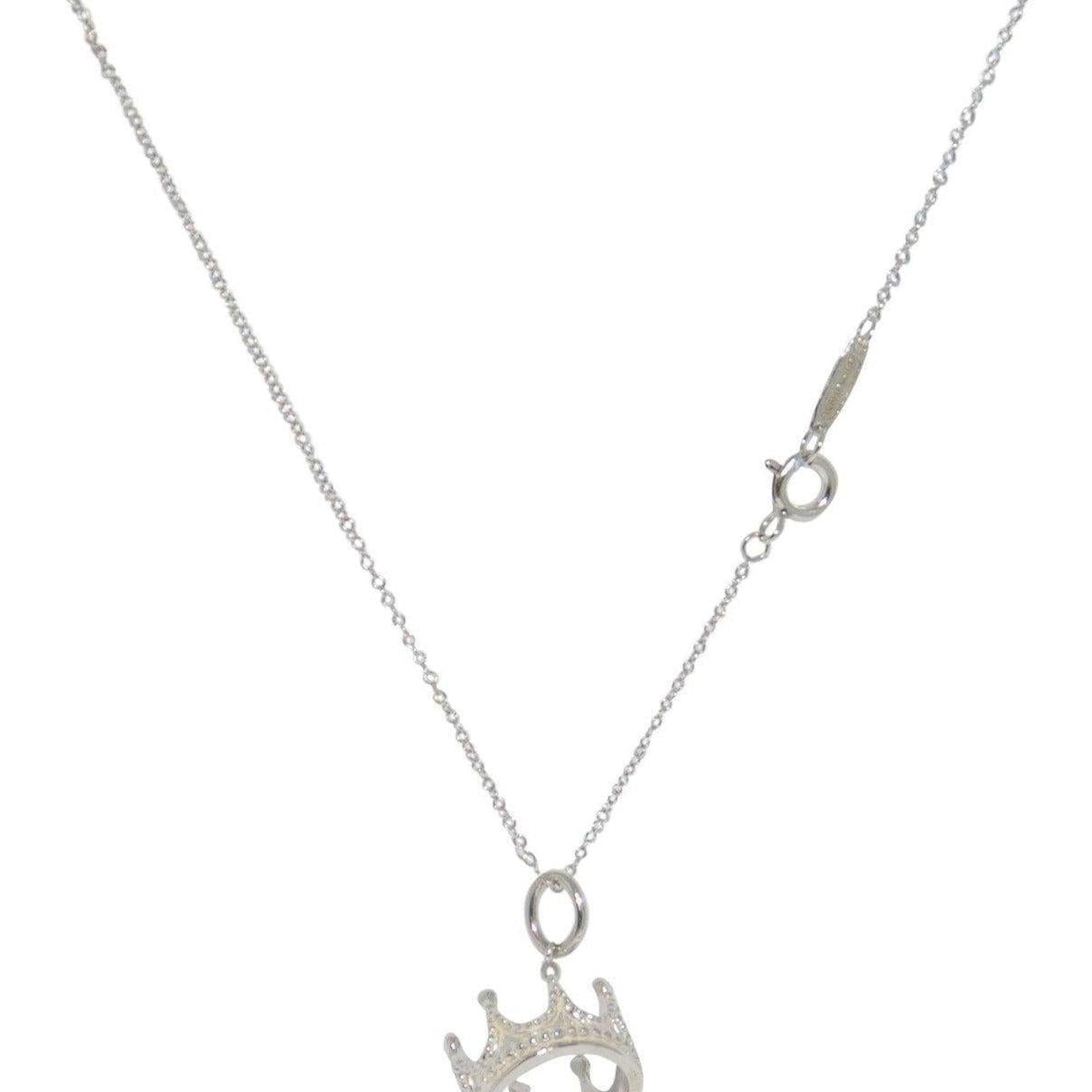 Tiffany & Co. Crown Charm Pendant Necklace