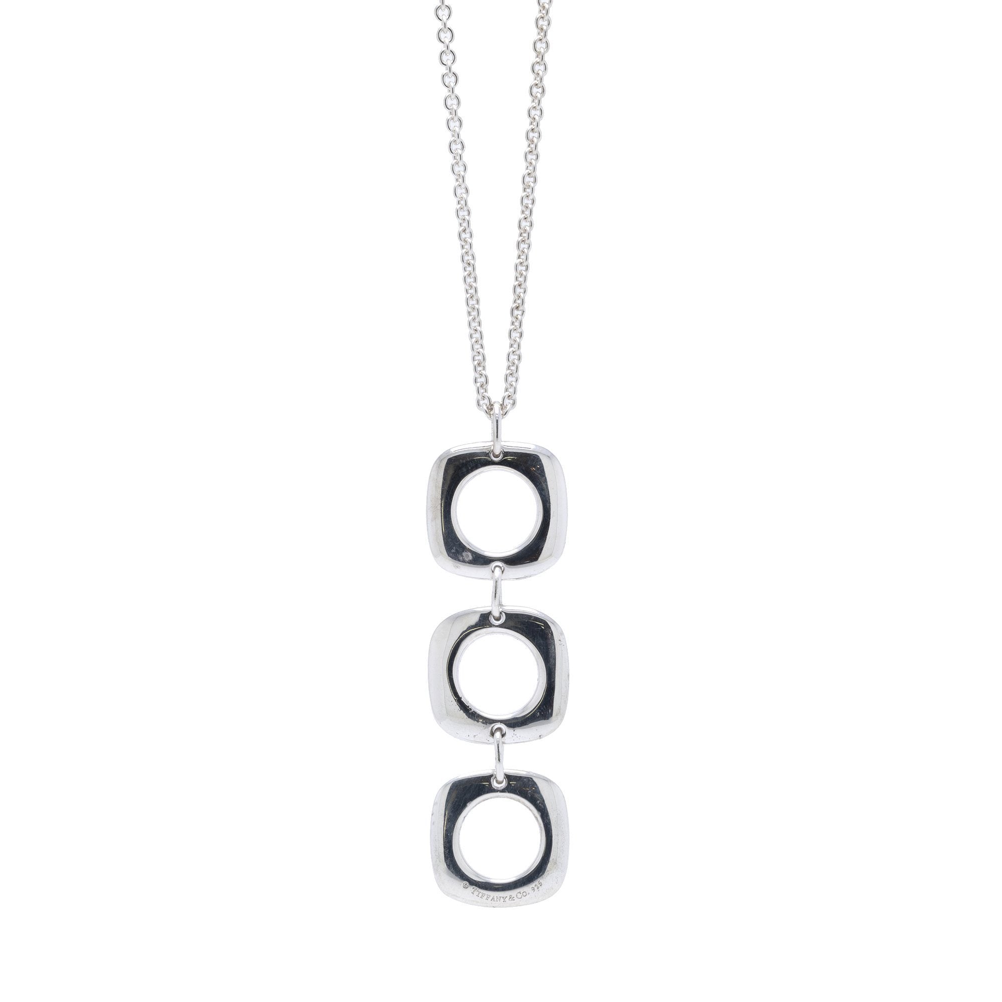 Tiffany & Co. Cushion Drop Pendant Necklace