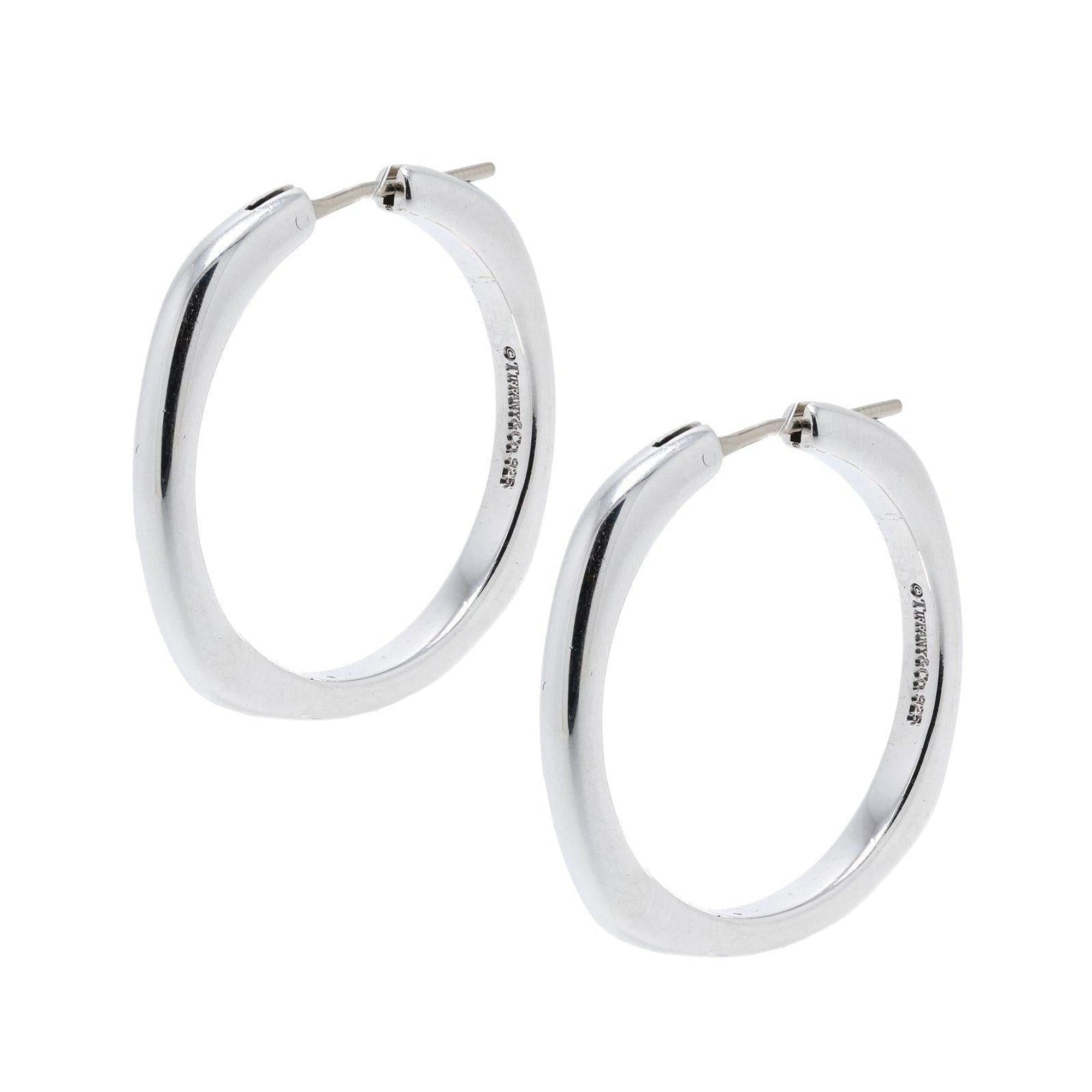 Tiffany & Co. Cushion Square Hoop Earrings