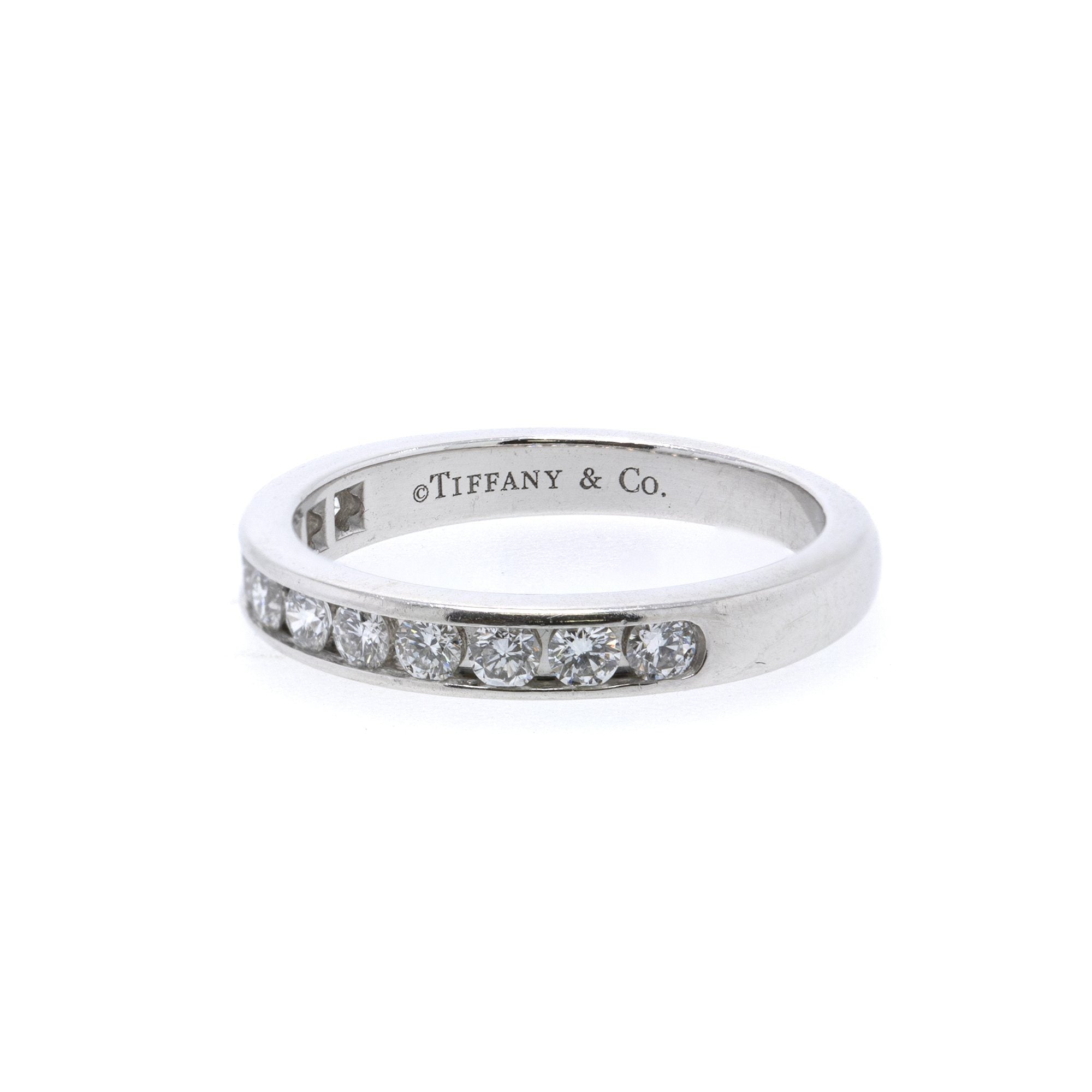 Tiffany & Co. Diamond Half Circle Wedding Band Ring