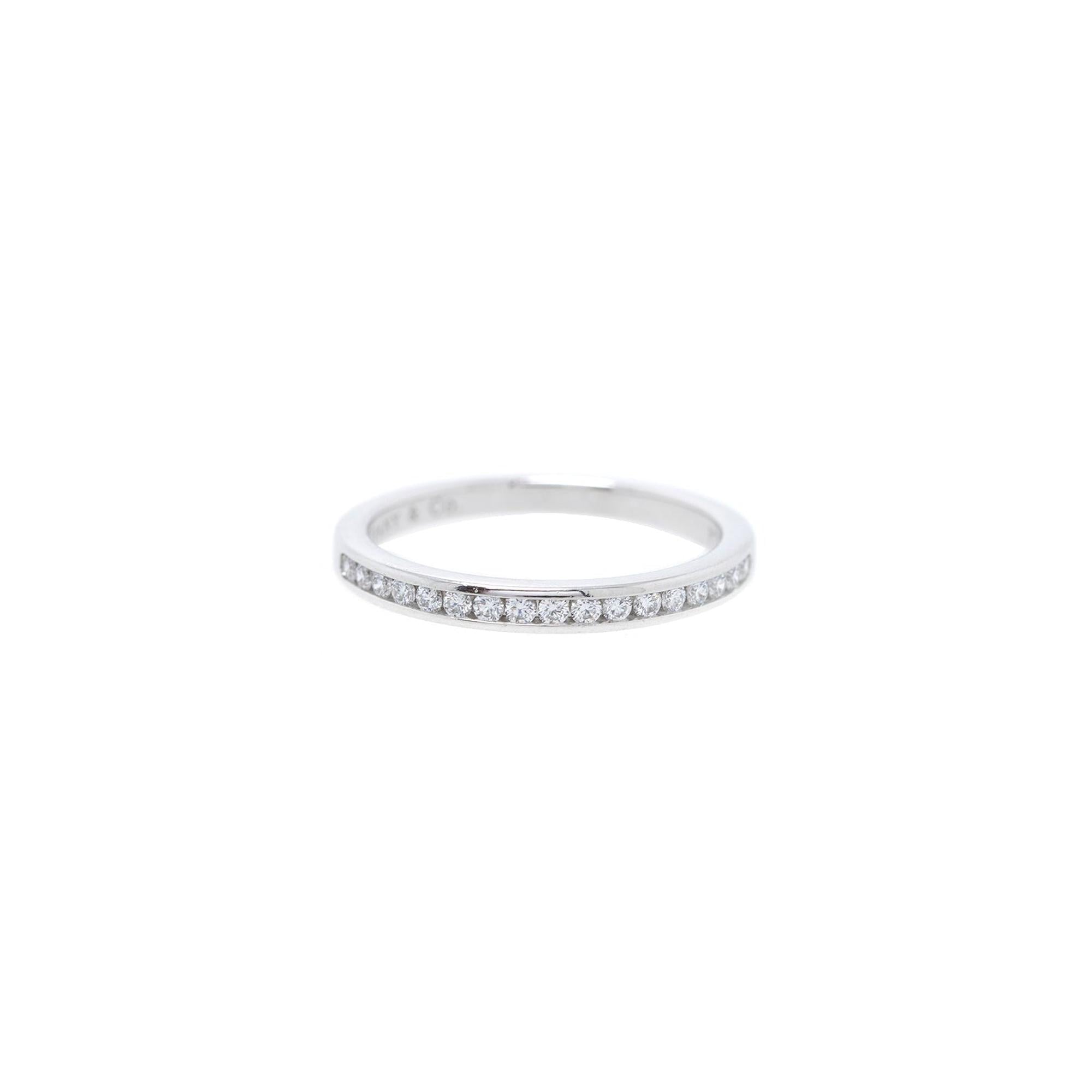 Tiffany & Co. Diamond Half Circle Wedding Band Ring