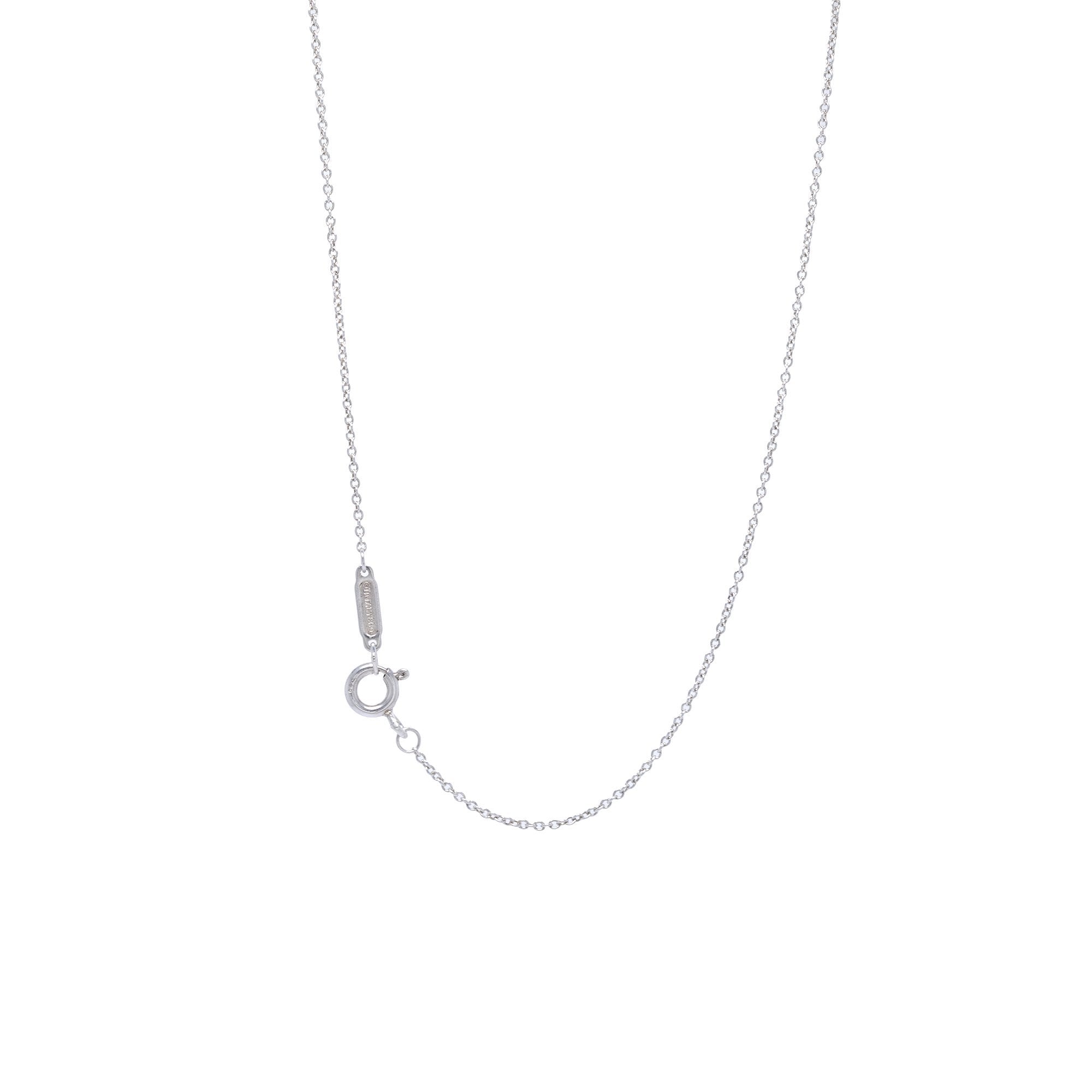 Tiffany & Co. Diamond 'LOVE' Letter Drop Pendant Necklace