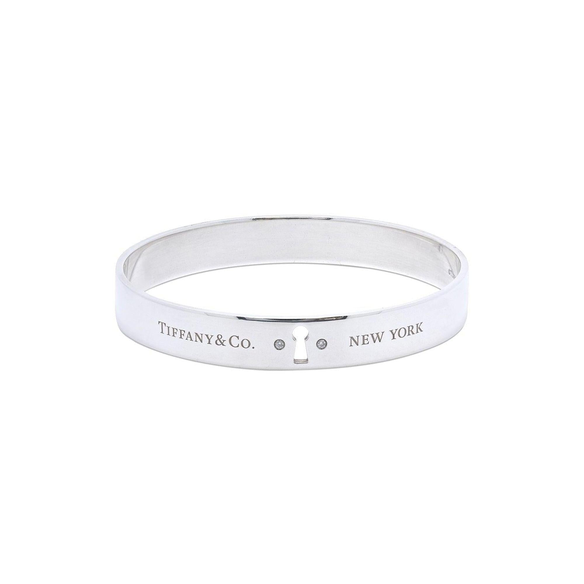 Tiffany & Co. Diamond Locks Bangle Bracelet