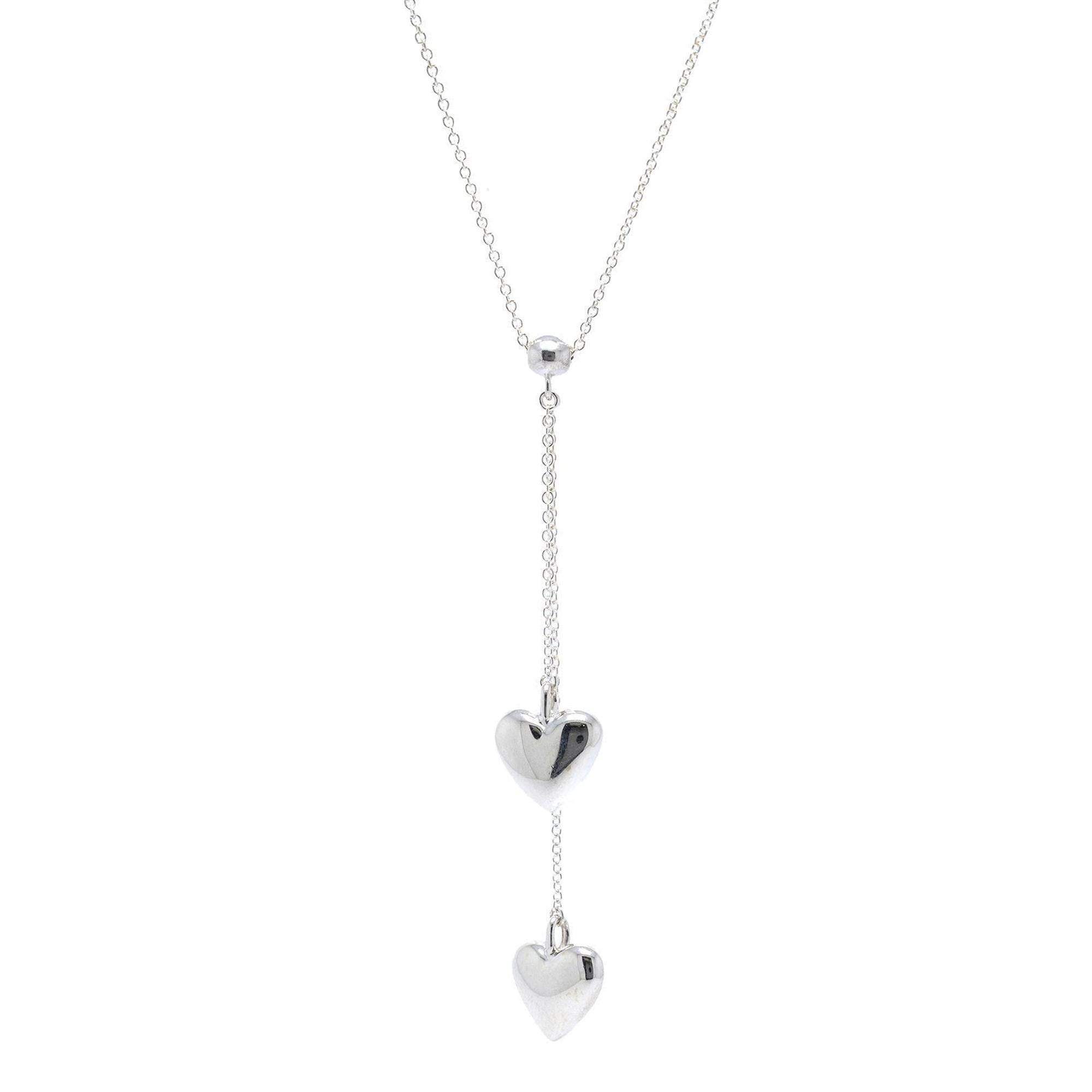 Tiffany & Co. Double Heart Lariat Necklace