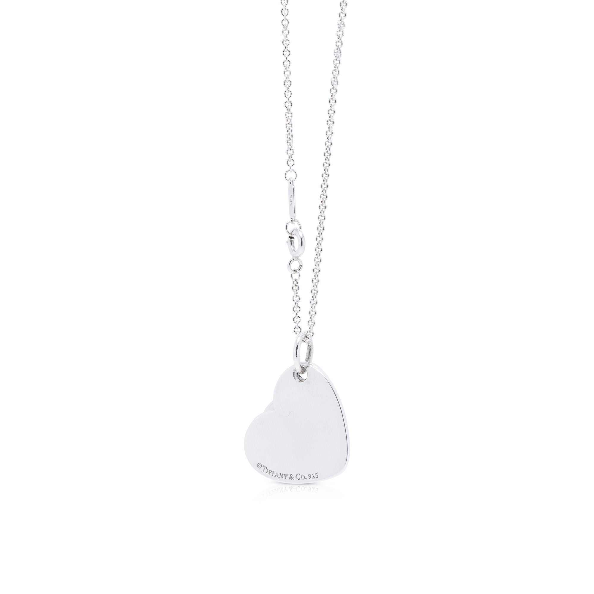 Tiffany & Co. Double Heart Tag Pendant Necklace