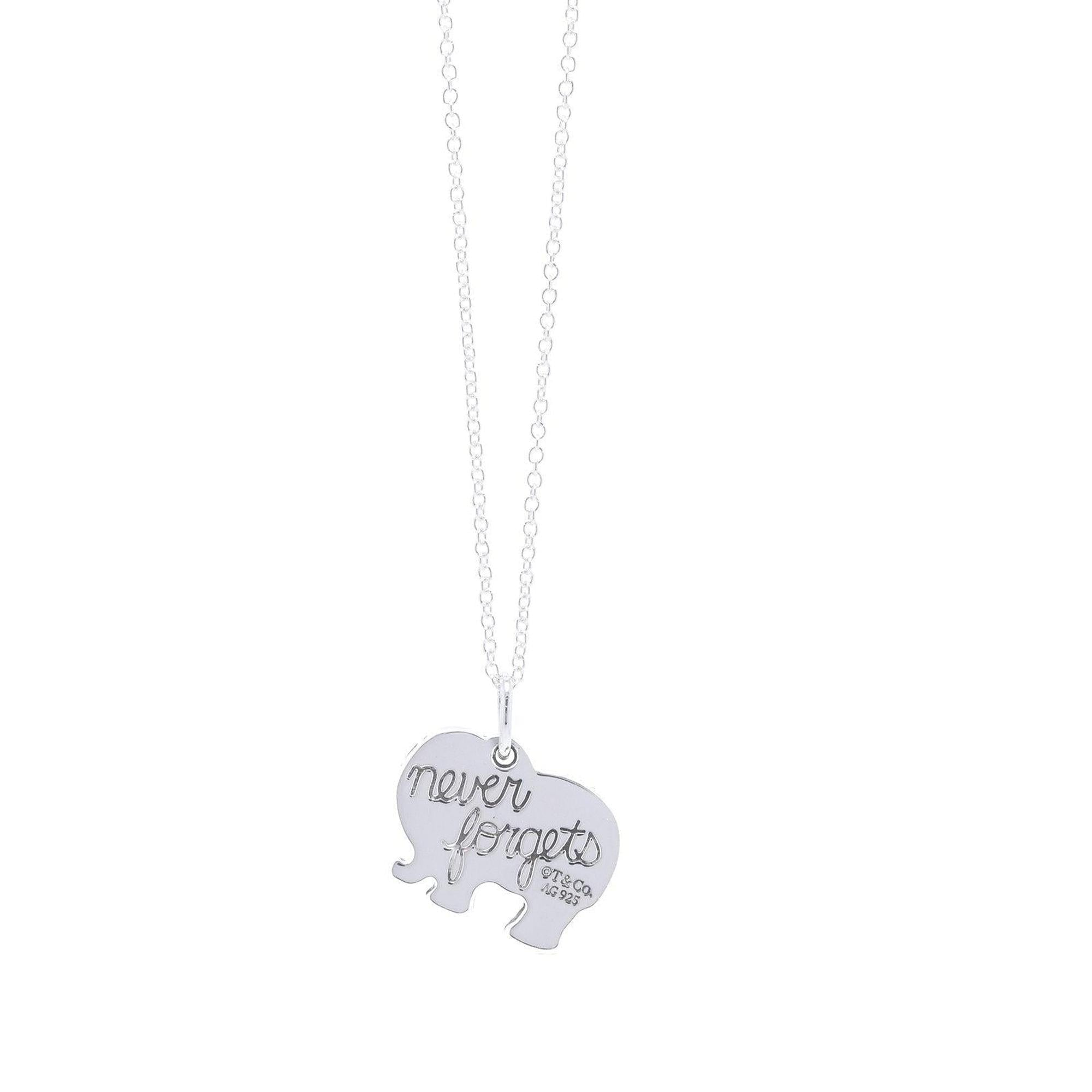Tiffany & Co. Elephant Pendant Necklace
