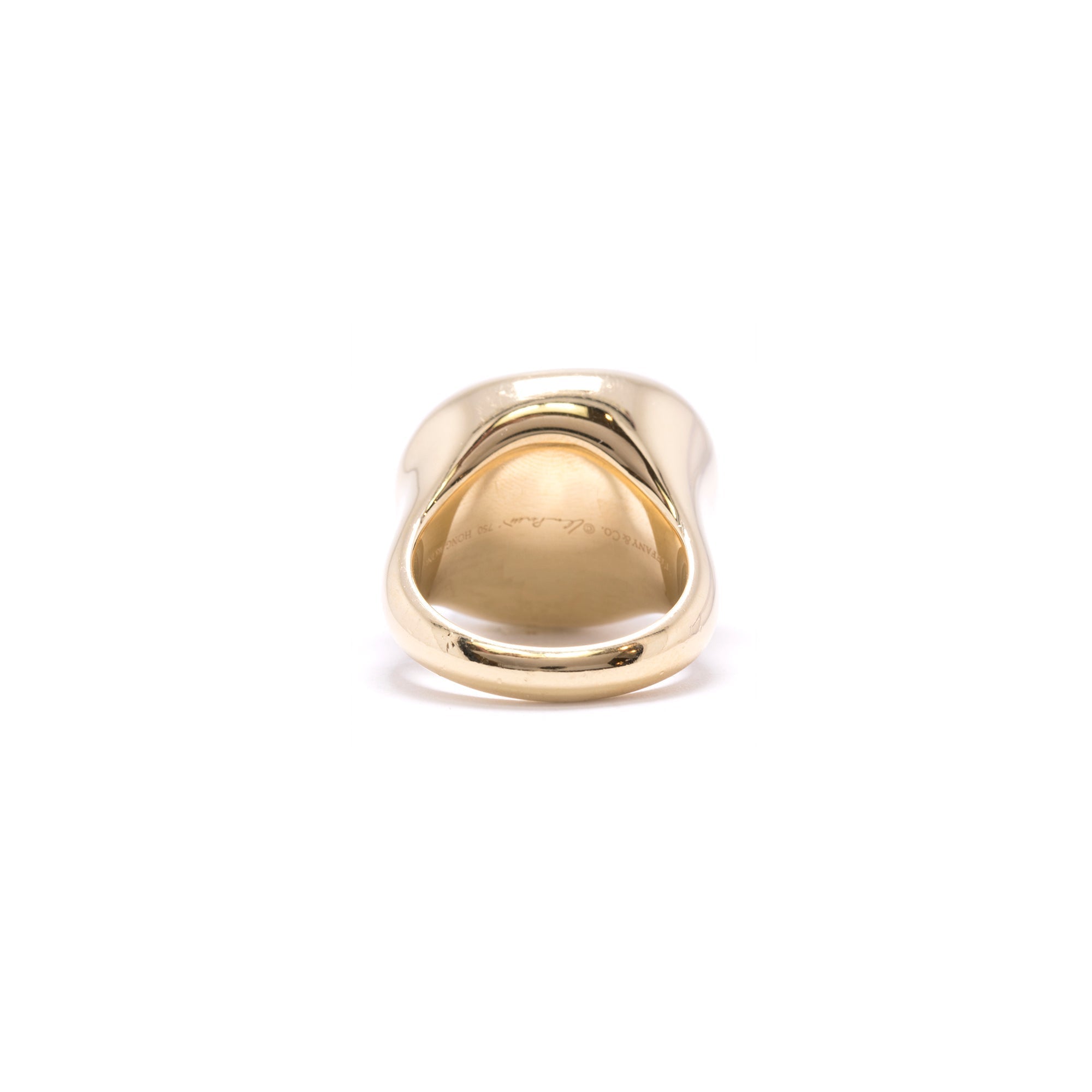Tiffany & Co. Elsa Peretti 18k Gold Cabochon Rock Crystal Ring