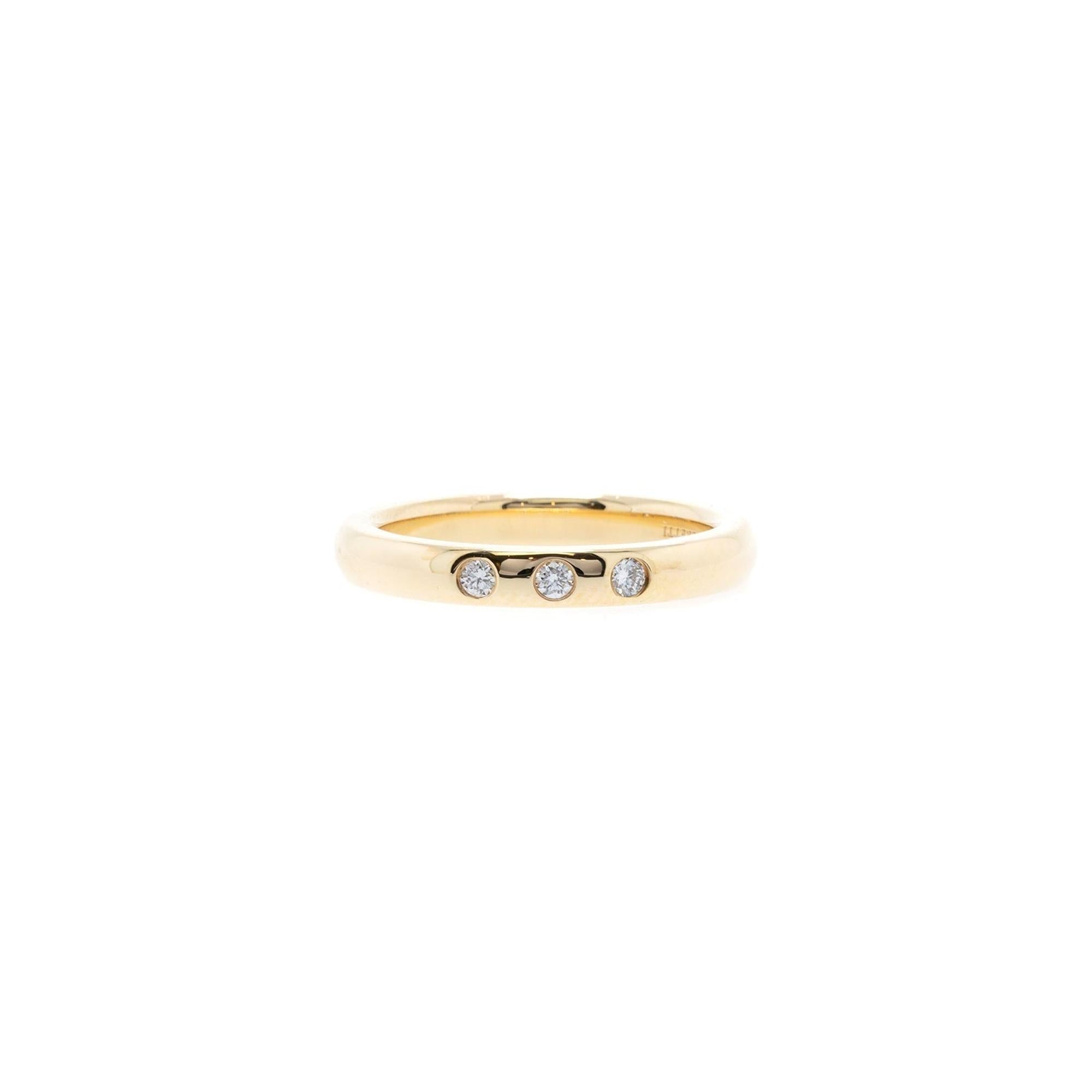Tiffany & Co. Elsa Peretti 18k Gold Diamond Stacking Band Ring