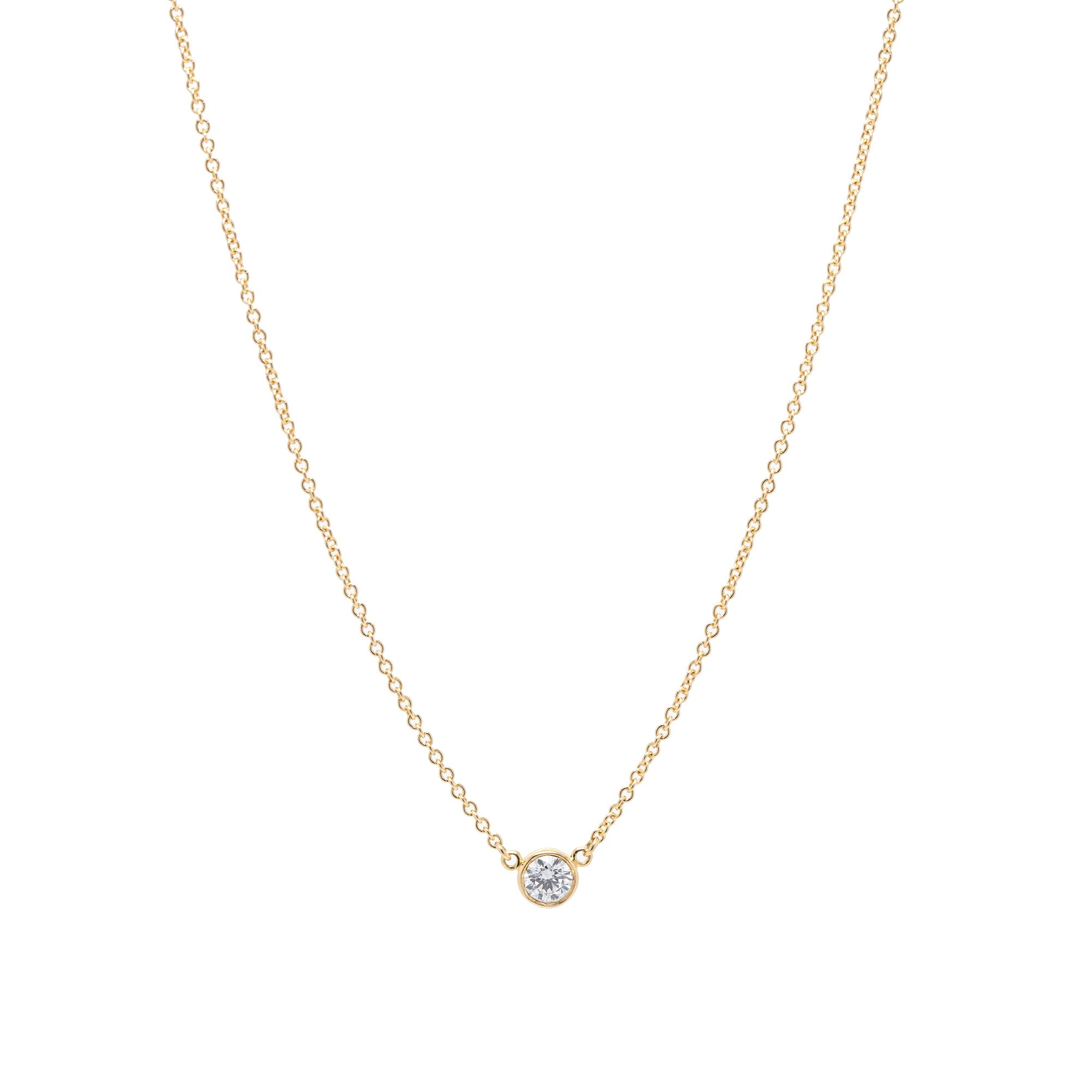 Tiffany & Co. Elsa Peretti 18k Gold Diamonds By The Yard Pendant Necklace
