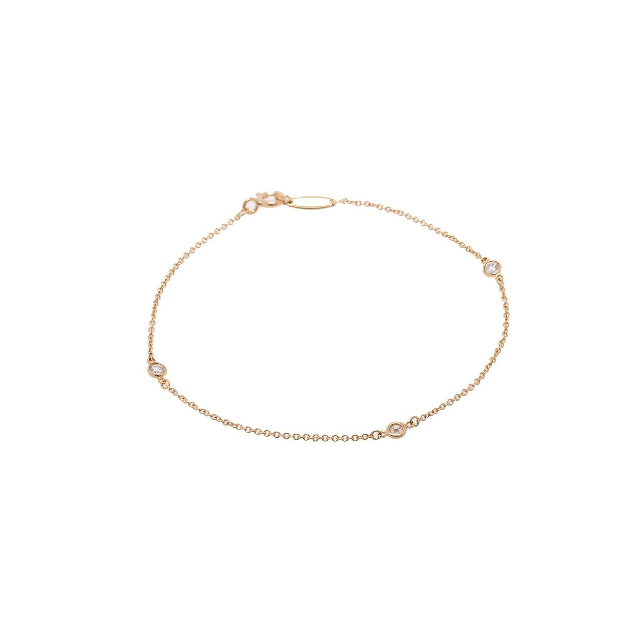 Tiffany & Co. Elsa Peretti 18k Gold Diamonds by the Yard Bracelet