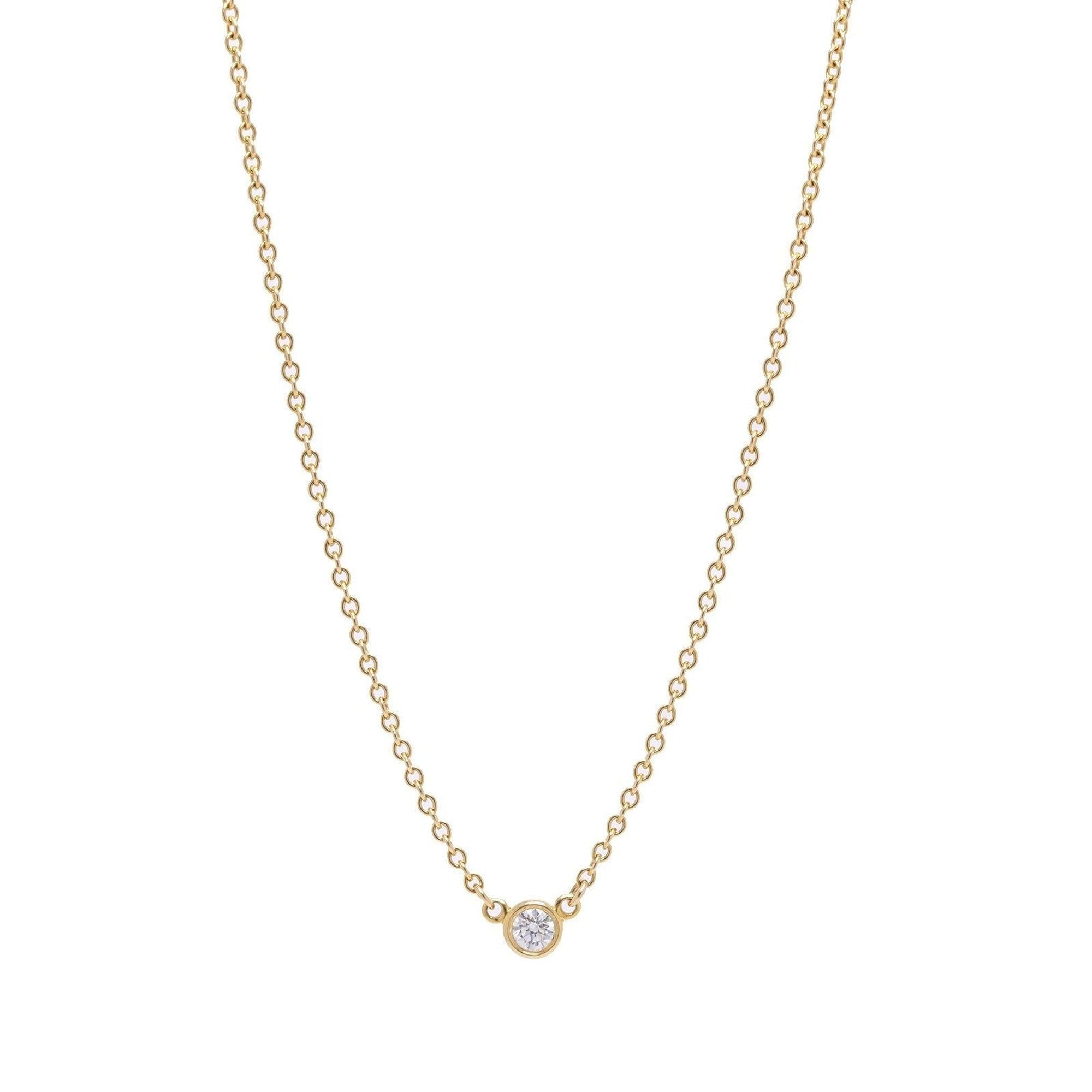 Tiffany & Co. Elsa Peretti 18k Gold Diamonds by the Yard Pendant Necklace