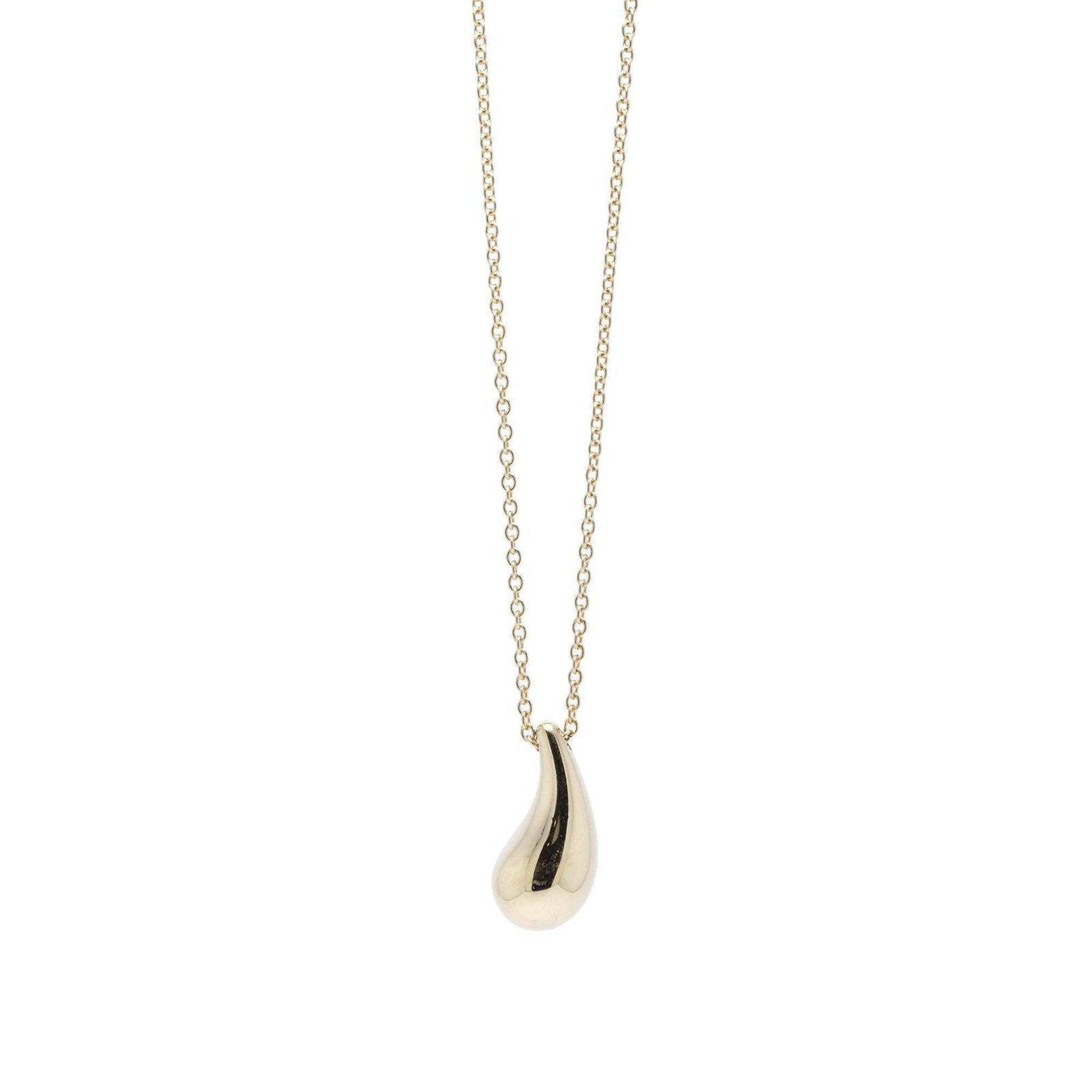 Tiffany & Co. Elsa Peretti 18k Gold Teardrop Pendant Necklace