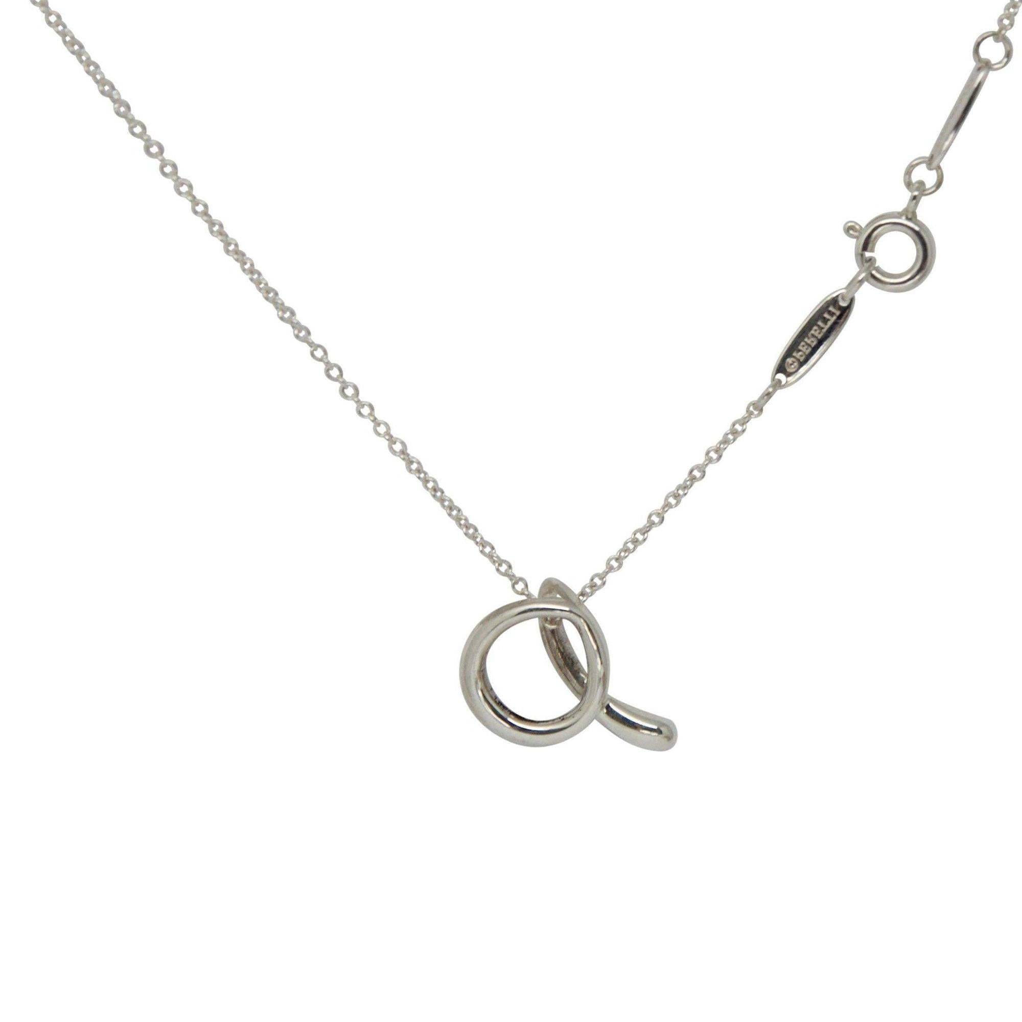 Tiffany & Co. Elsa Peretti Alphabet Letter "A" Pendant Necklace