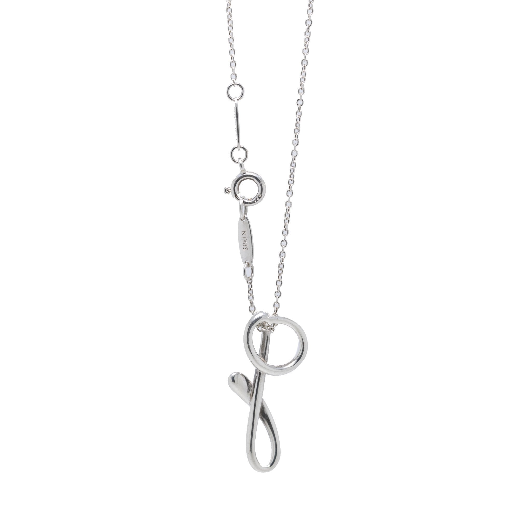Tiffany & Co. Elsa Peretti Alphabet Letter "G" Pendant Necklace