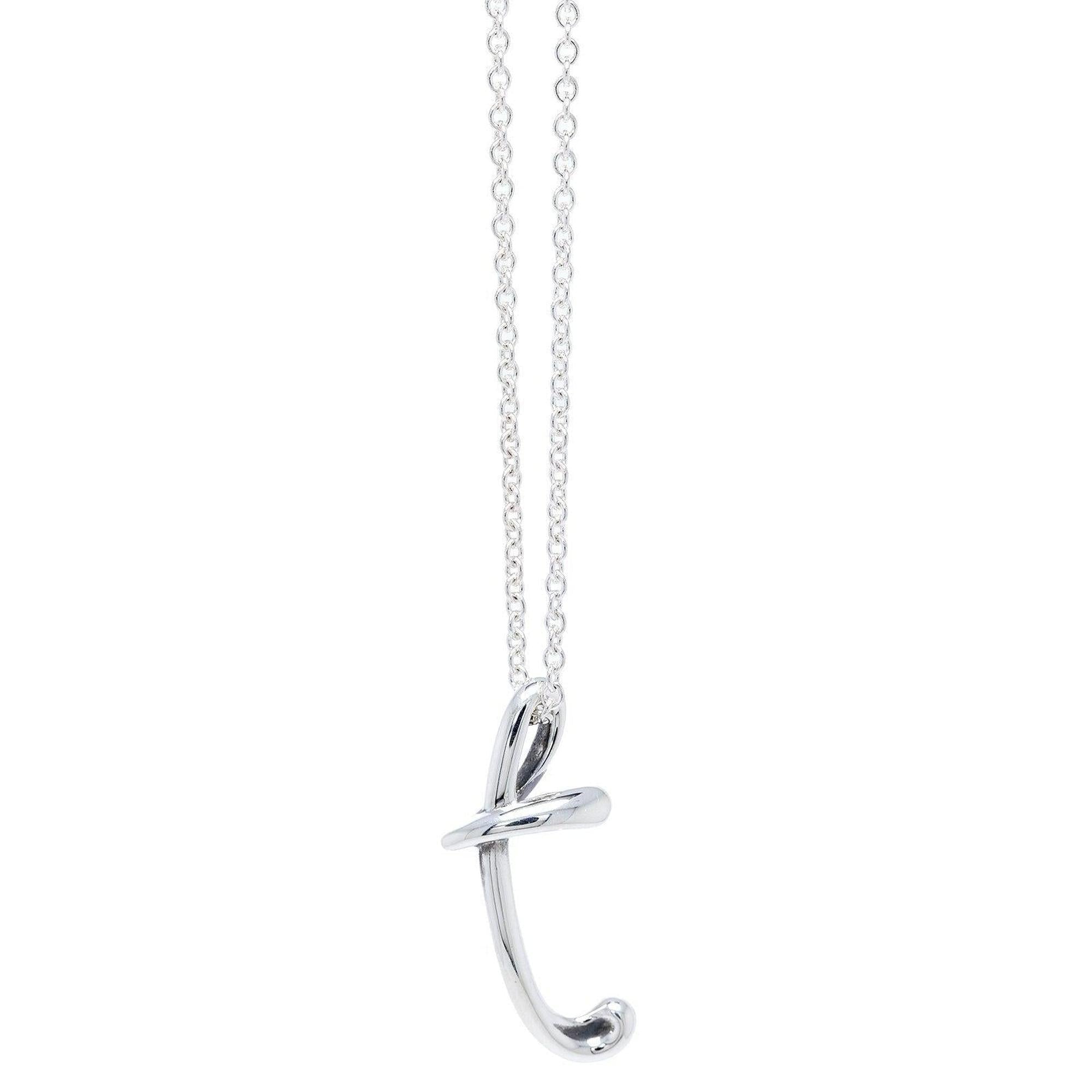 Tiffany & Co. Elsa Peretti Alphabet Letter "T" Pendant Necklace