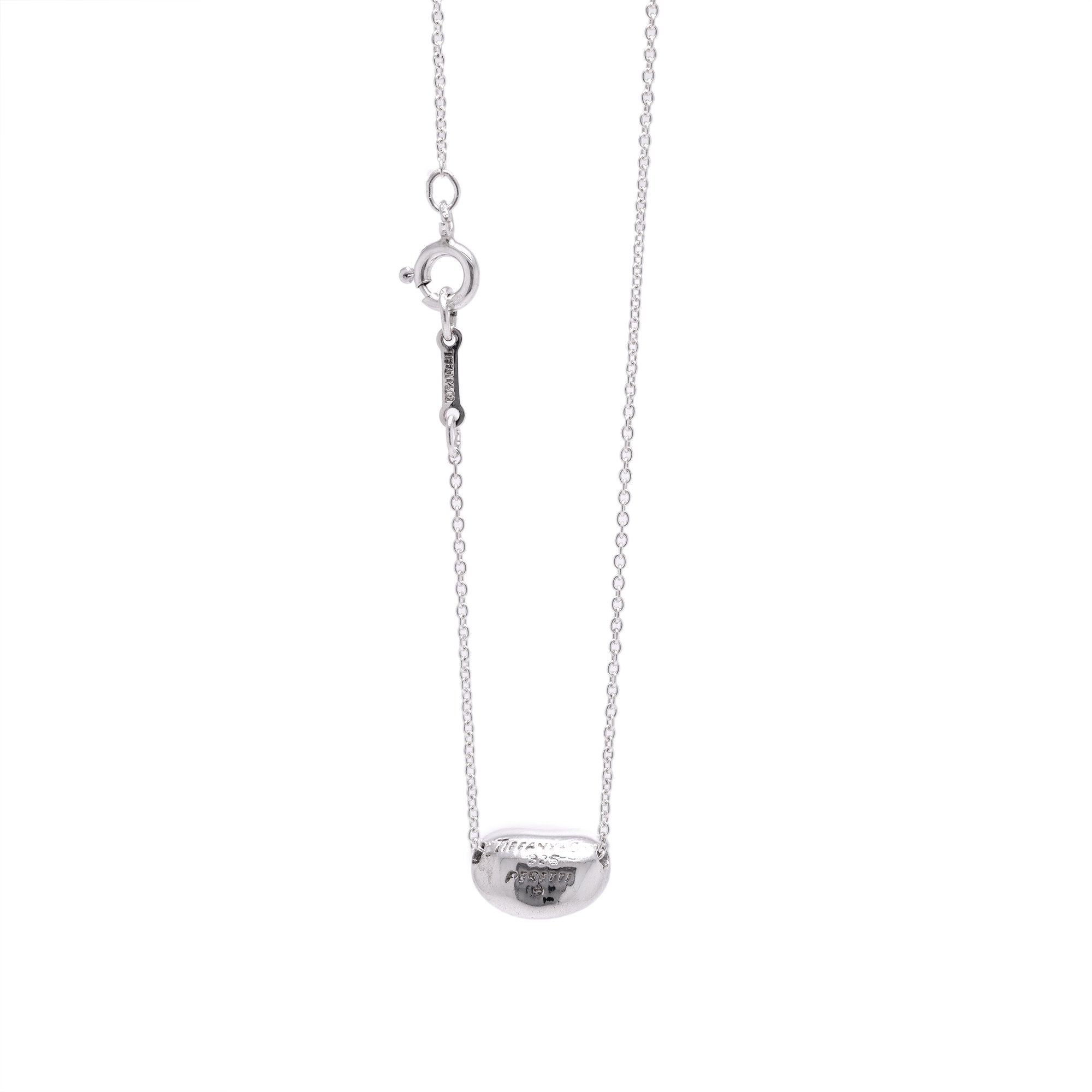 Tiffany & Co. Elsa Peretti Bean Pendant Necklace