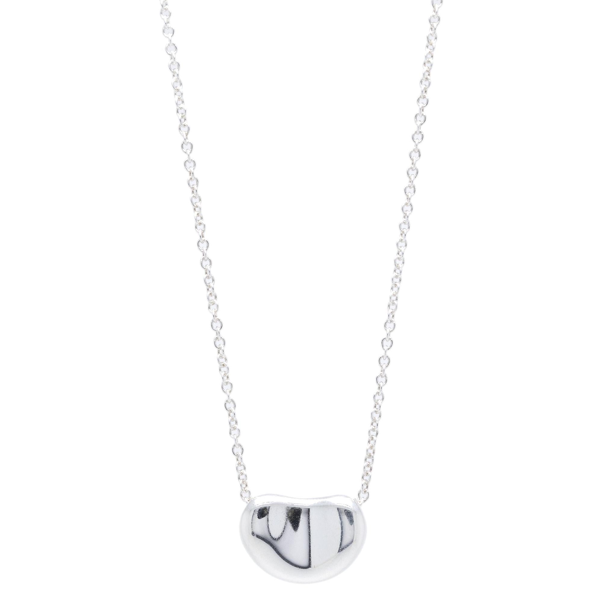 Tiffany & Co. Elsa Peretti Bean Pendant Necklace