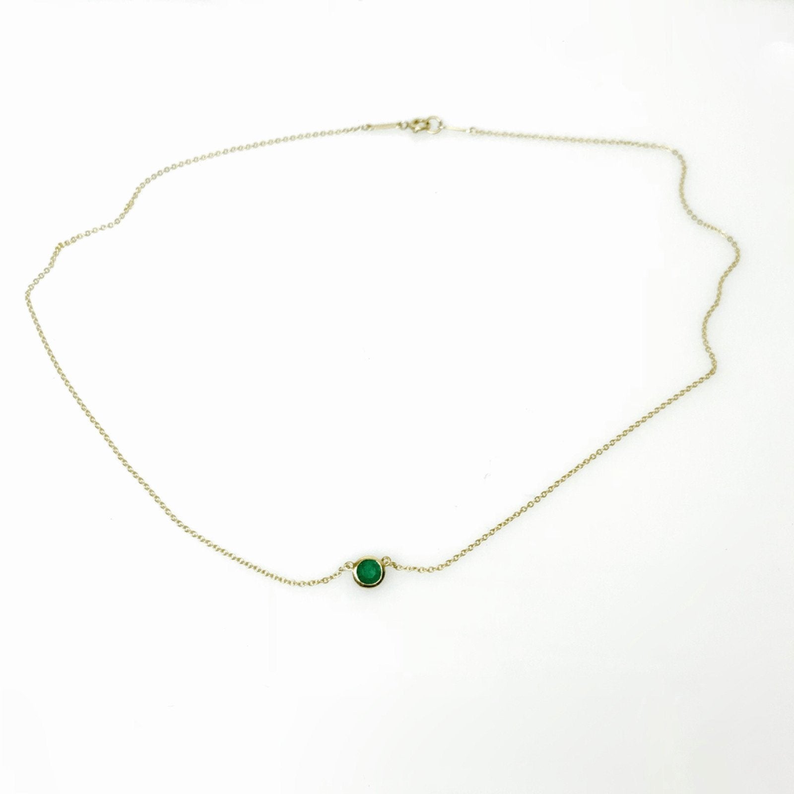 Tiffany & Co. Elsa Peretti Color by the Yard Emerald Pendant Necklace