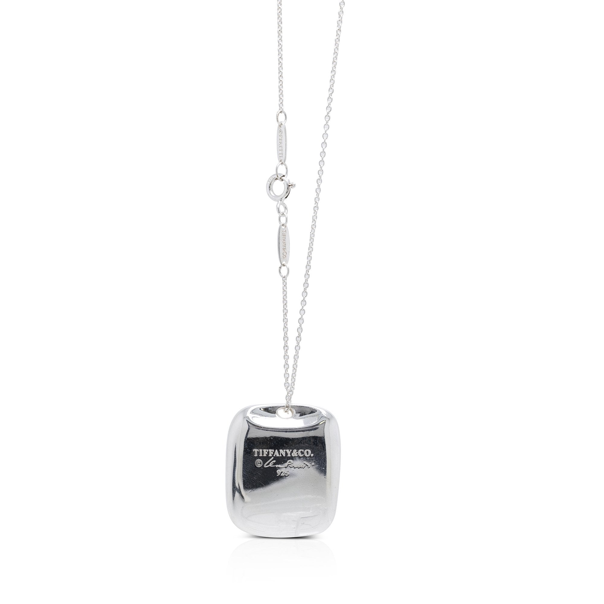 Tiffany & Co. Elsa Peretti Concave Rectangular Pendant Necklace