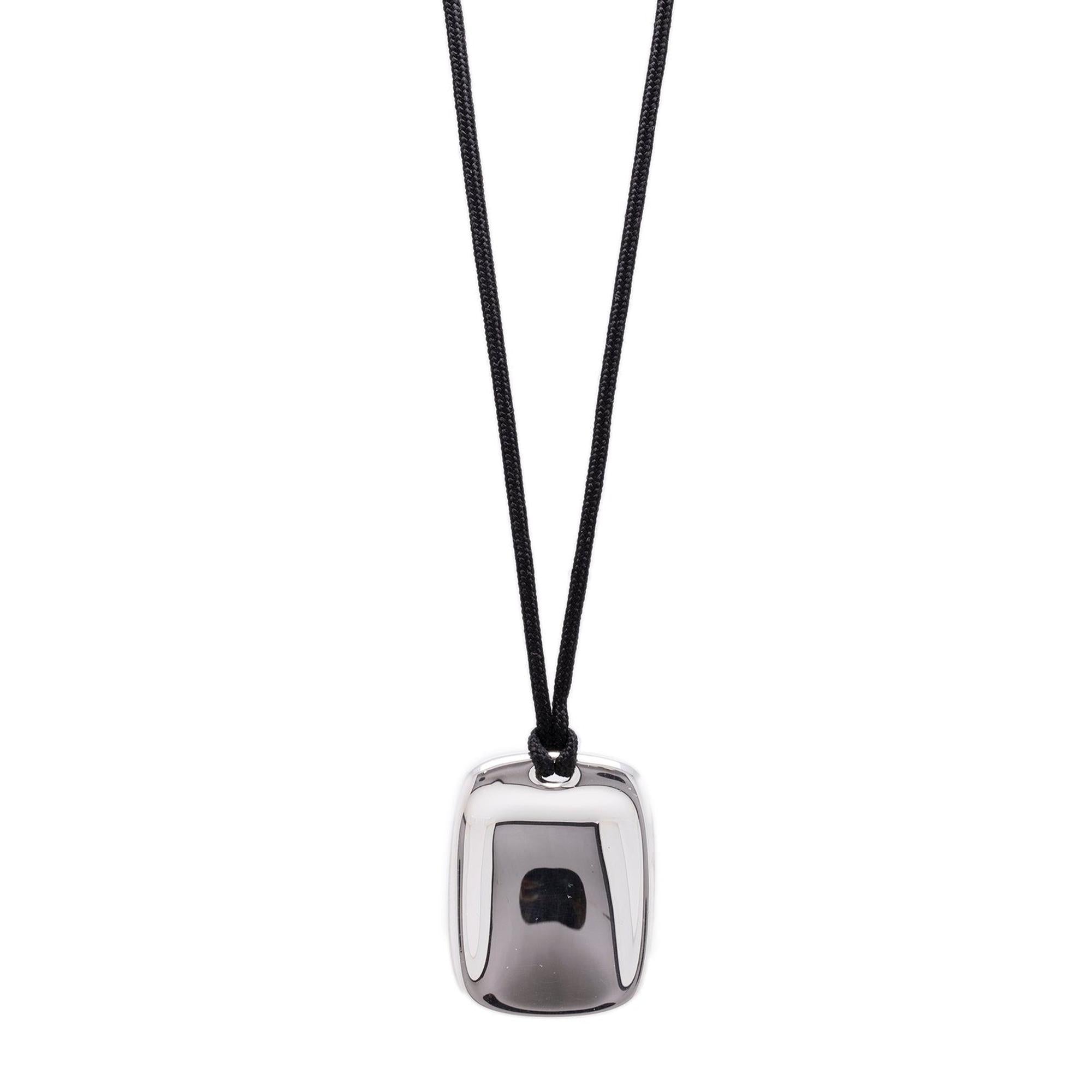 Tiffany & Co. Elsa Peretti Concave Rectangular Pendant Necklace