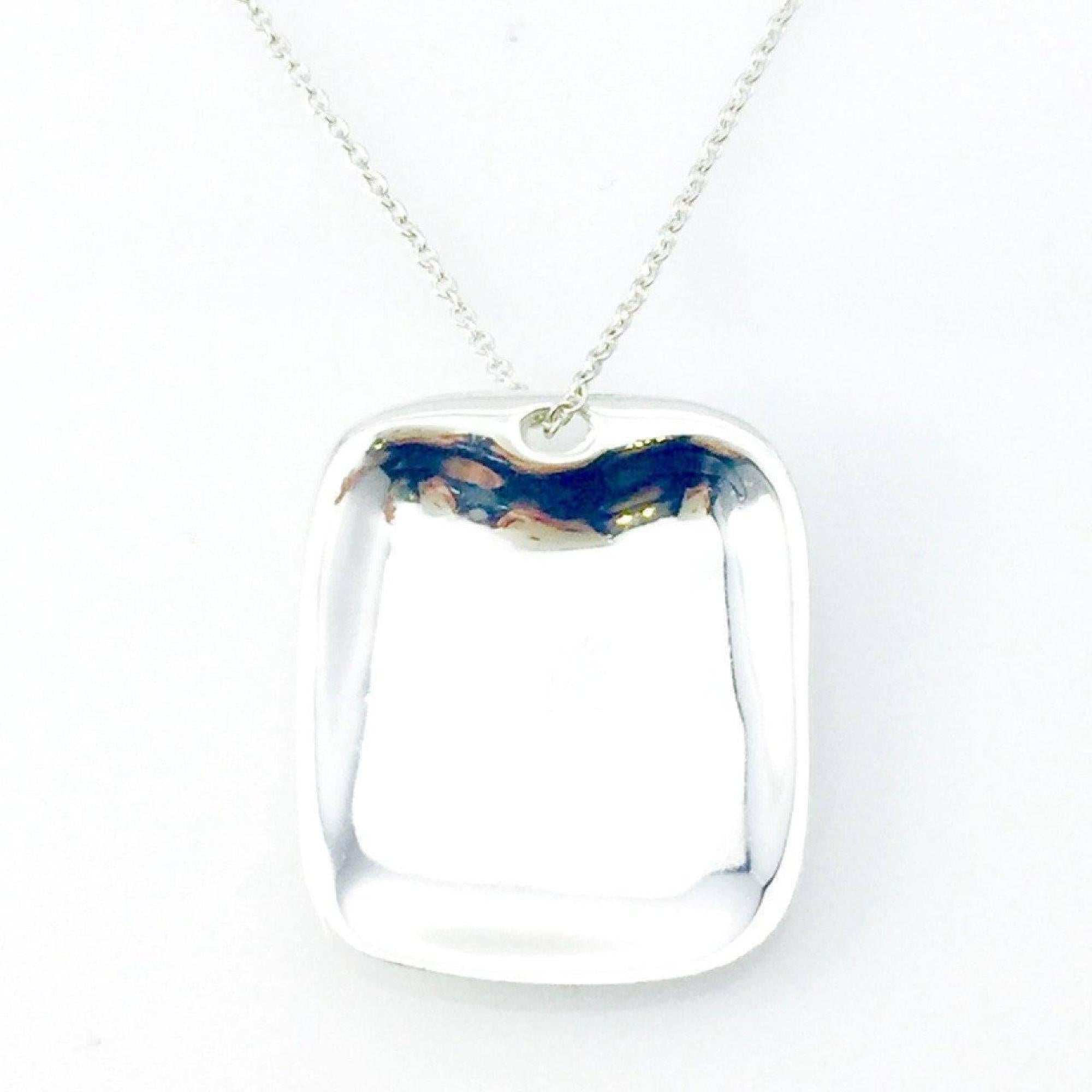 Tiffany & Co. Elsa Peretti Convace Rectangle Pendant Necklace