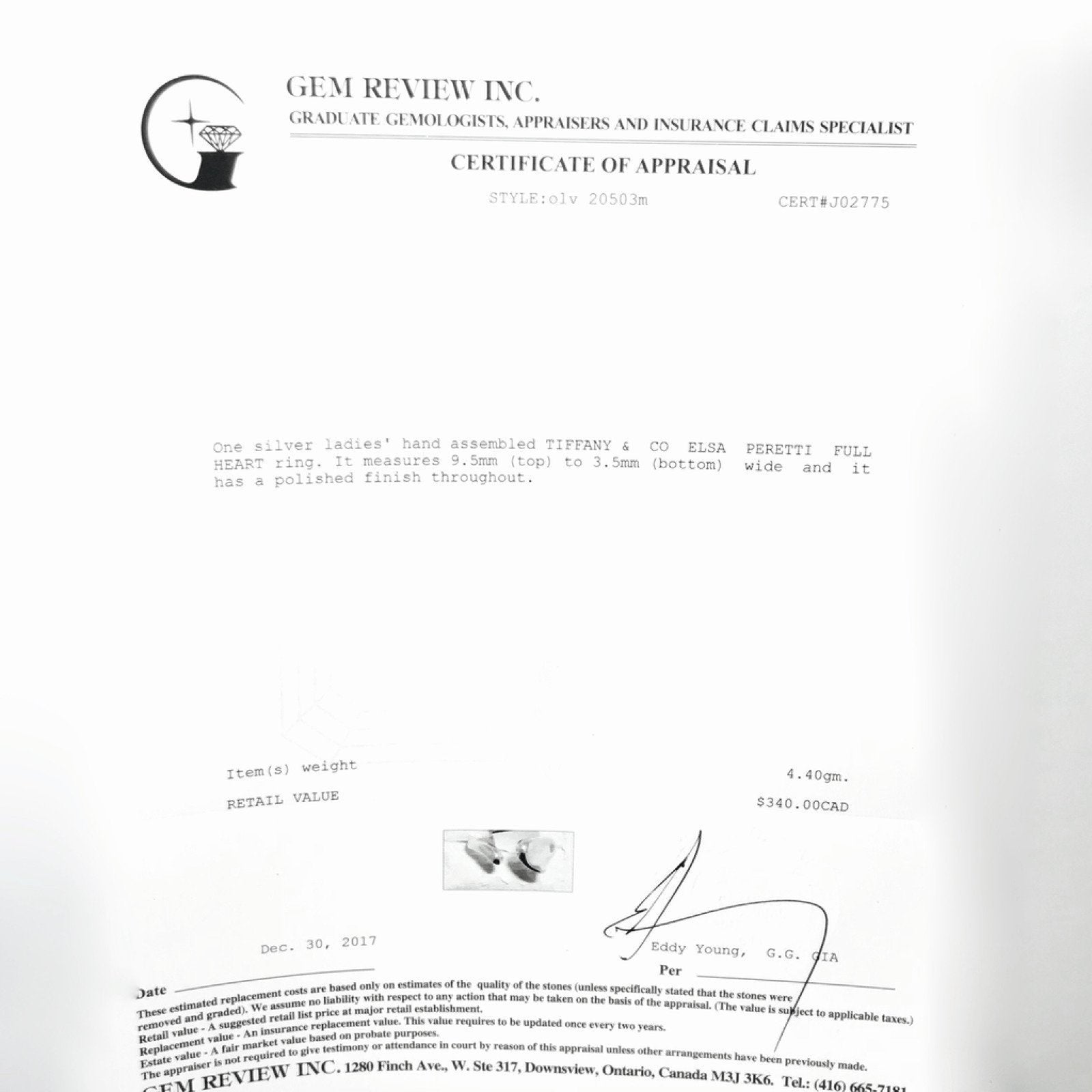 Tiffany & Co. Elsa Peretti Full Heart Ring