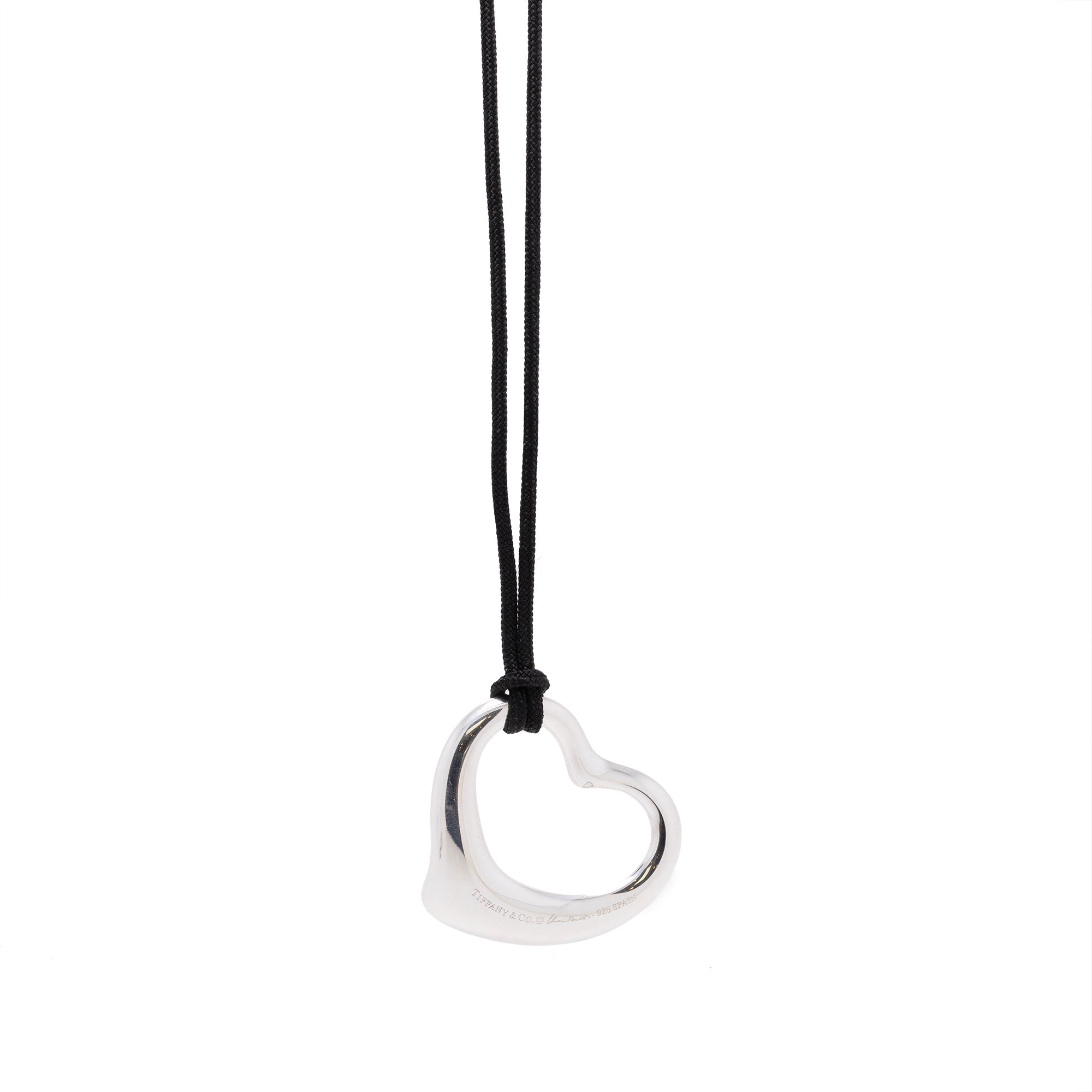 Tiffany & Co. Elsa Peretti Large Open Heart Pendant Necklace