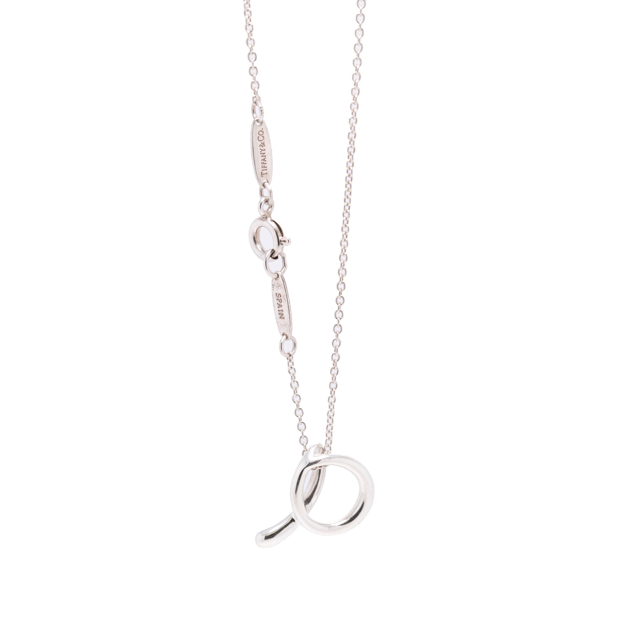 Tiffany & Co. Elsa Peretti Letter 'A' Pendant Necklace