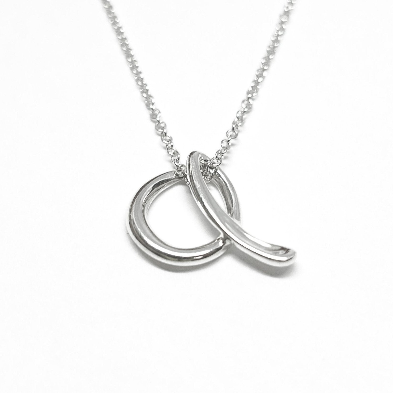 Tiffany & Co. Elsa Peretti Letter "A" Pendant Necklace