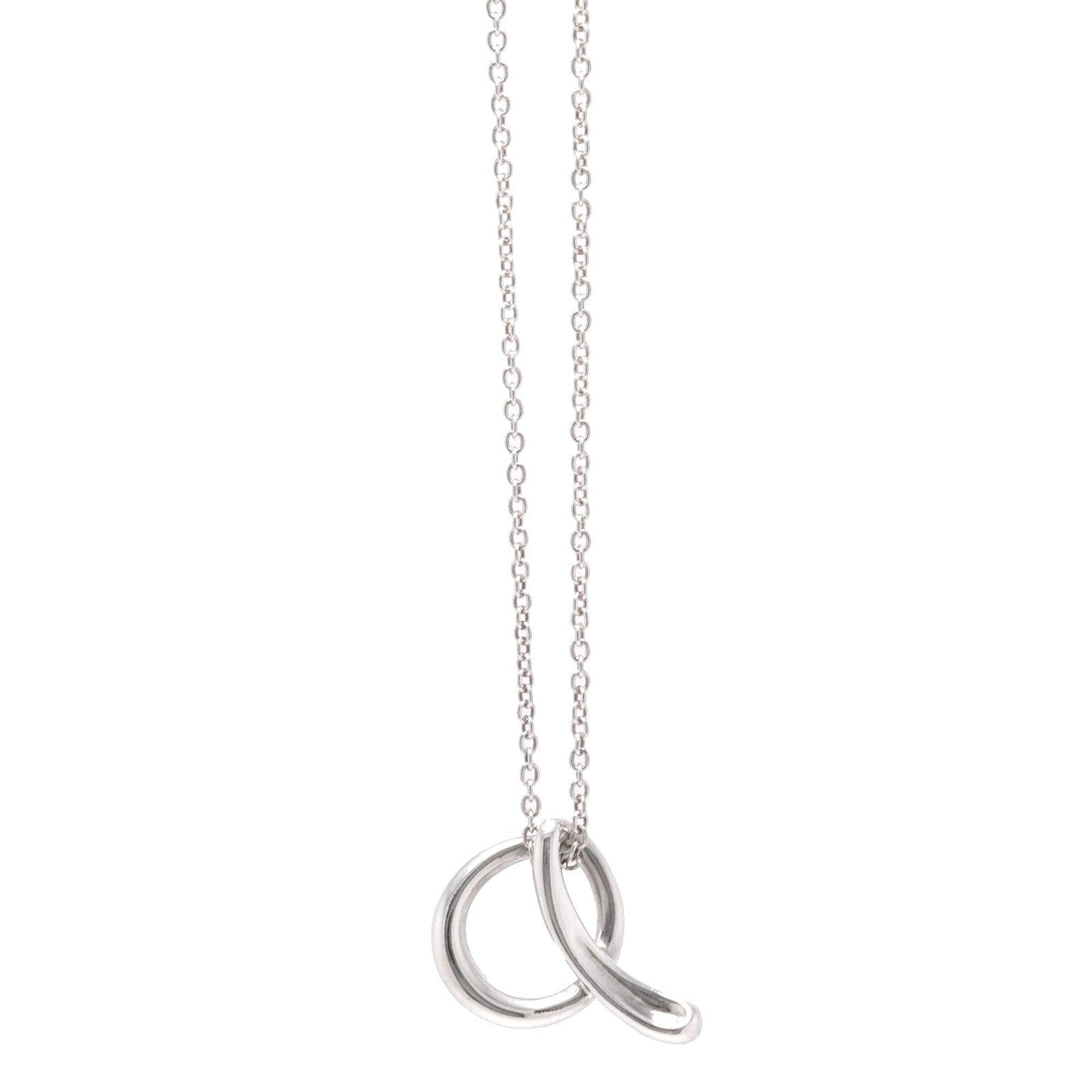 Tiffany & Co. Elsa Peretti Letter 'A' Pendant Necklace