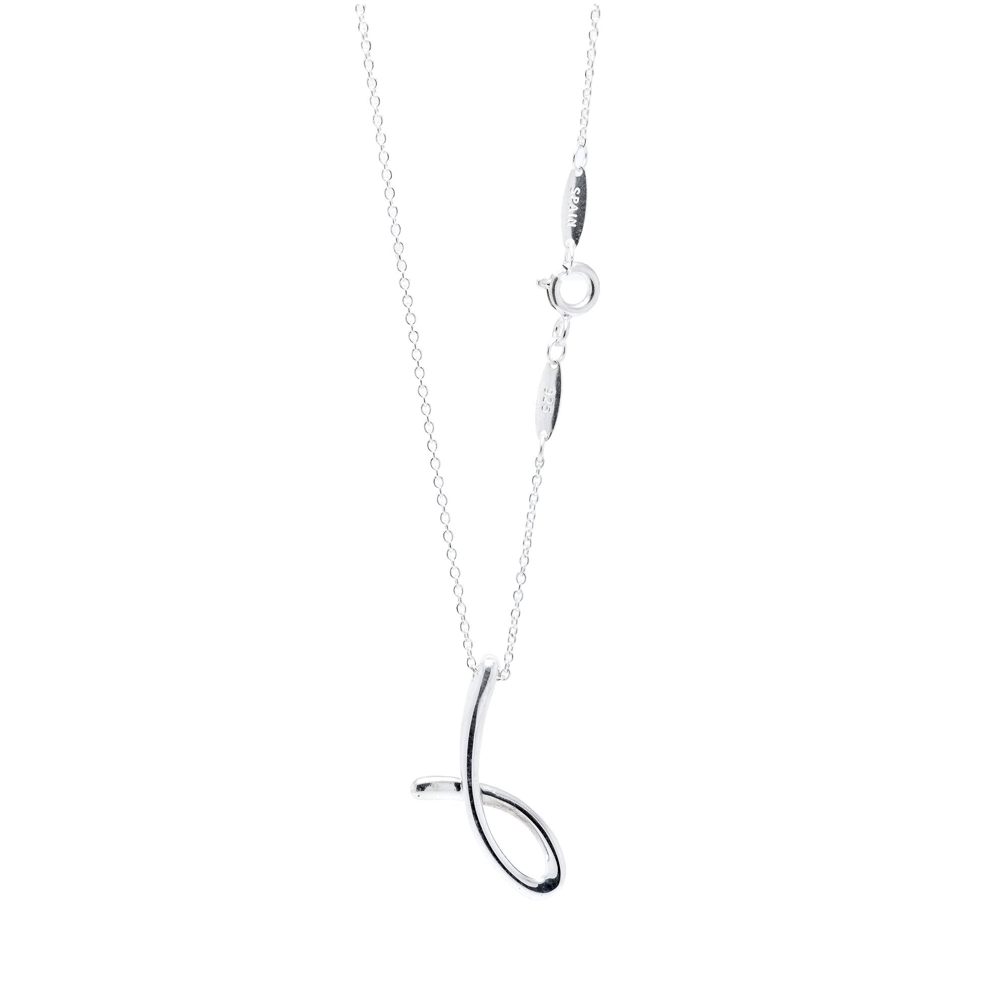 Tiffany & Co. Elsa Peretti Letter 'J' Pendant Necklace