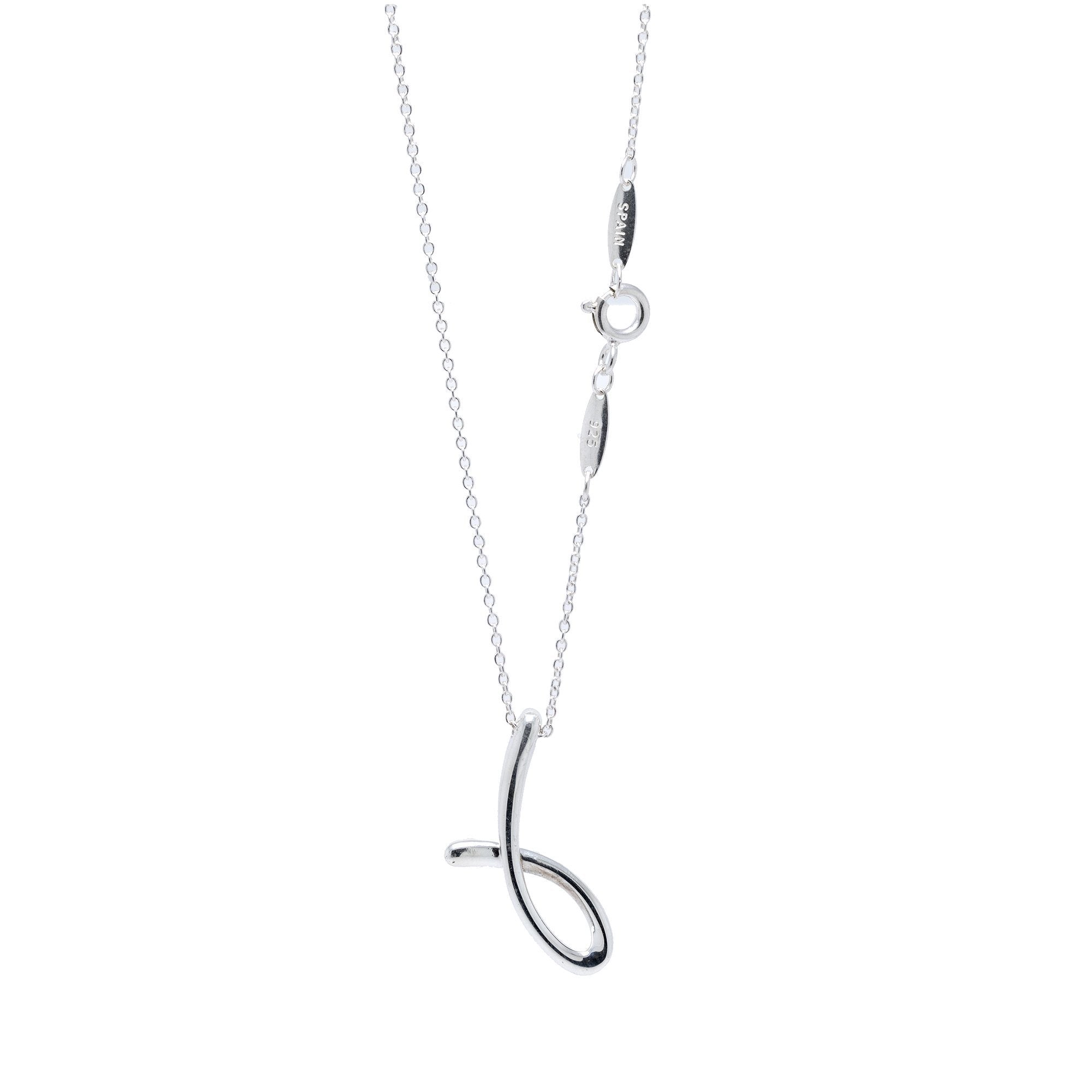 Tiffany & Co. Elsa Peretti Letter 'J' Pendant Necklace
