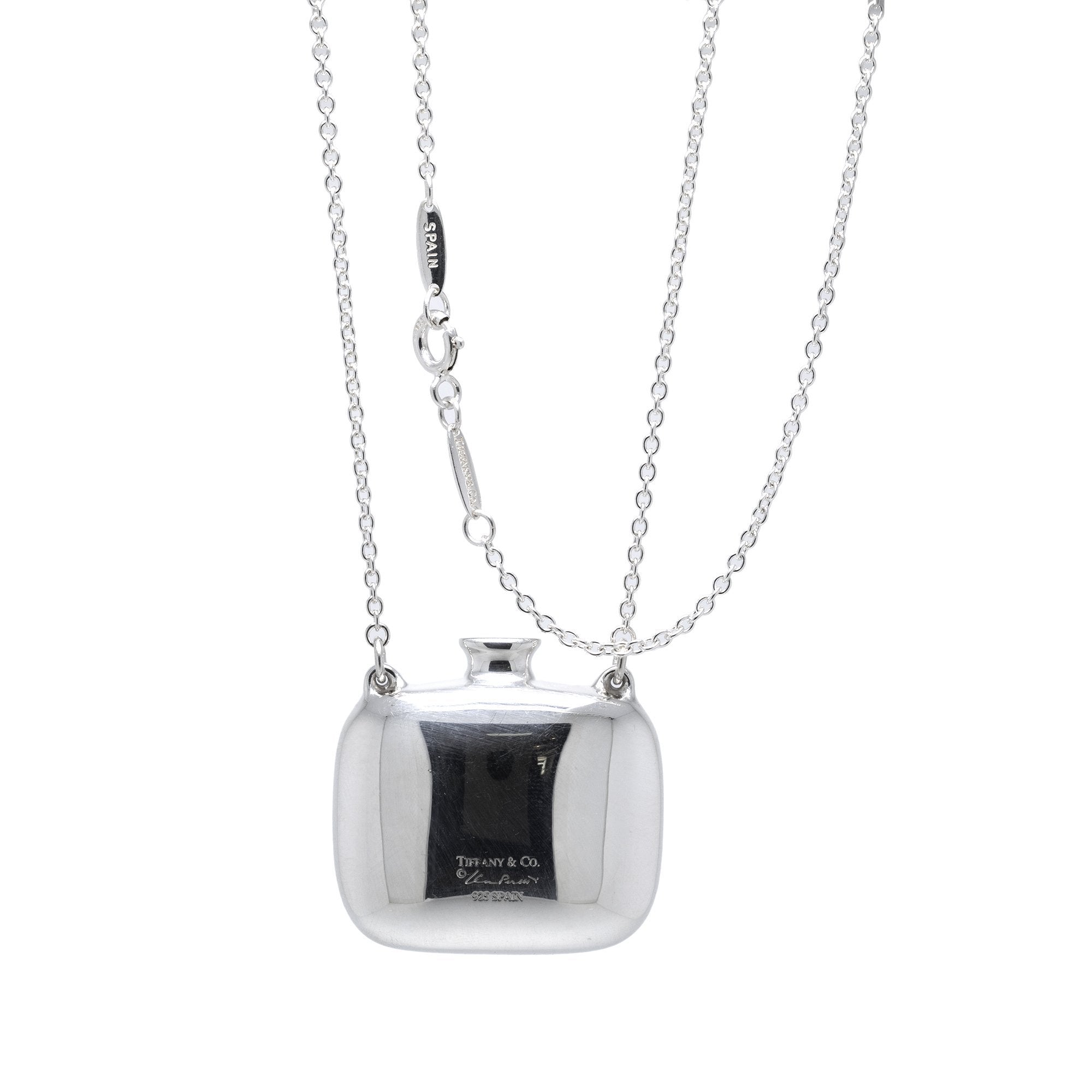Tiffany & Co. Elsa Peretti Medium Square Bottle Pendant Necklace