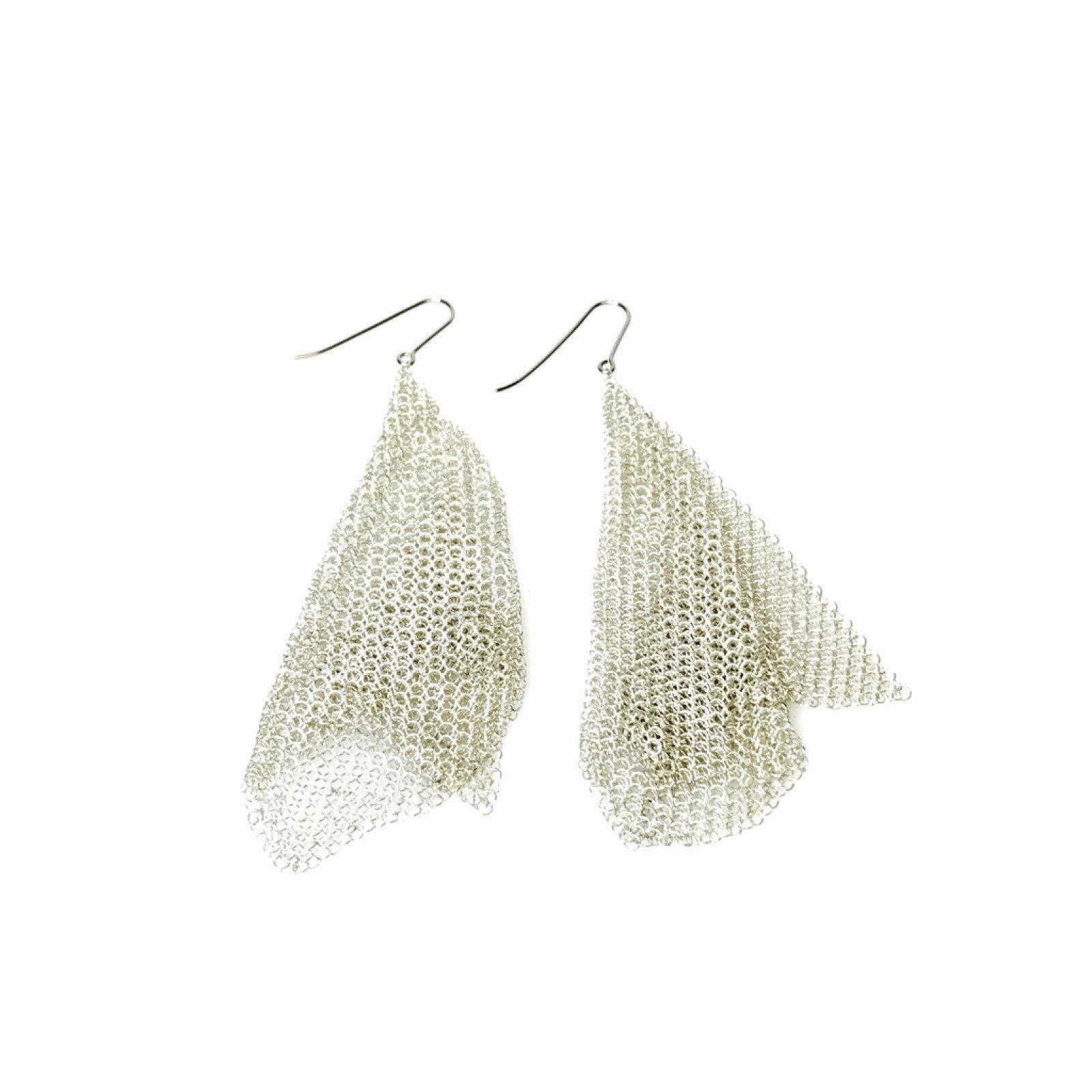 Tiffany & Co. Elsa Peretti Mesh Scarf Earrings in Sterling Silver