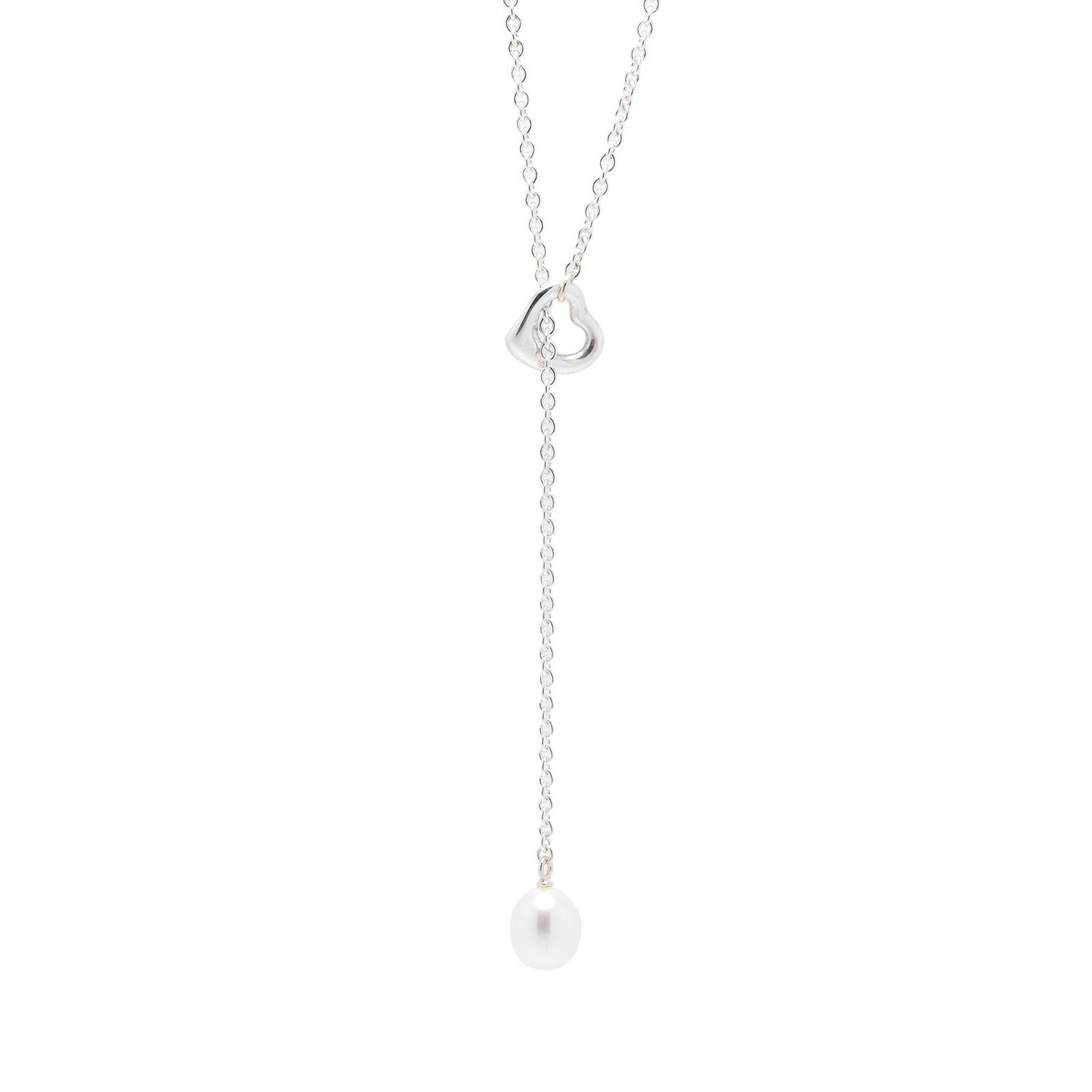 Tiffany & Co. Elsa Peretti Open Heart Lariat Necklace