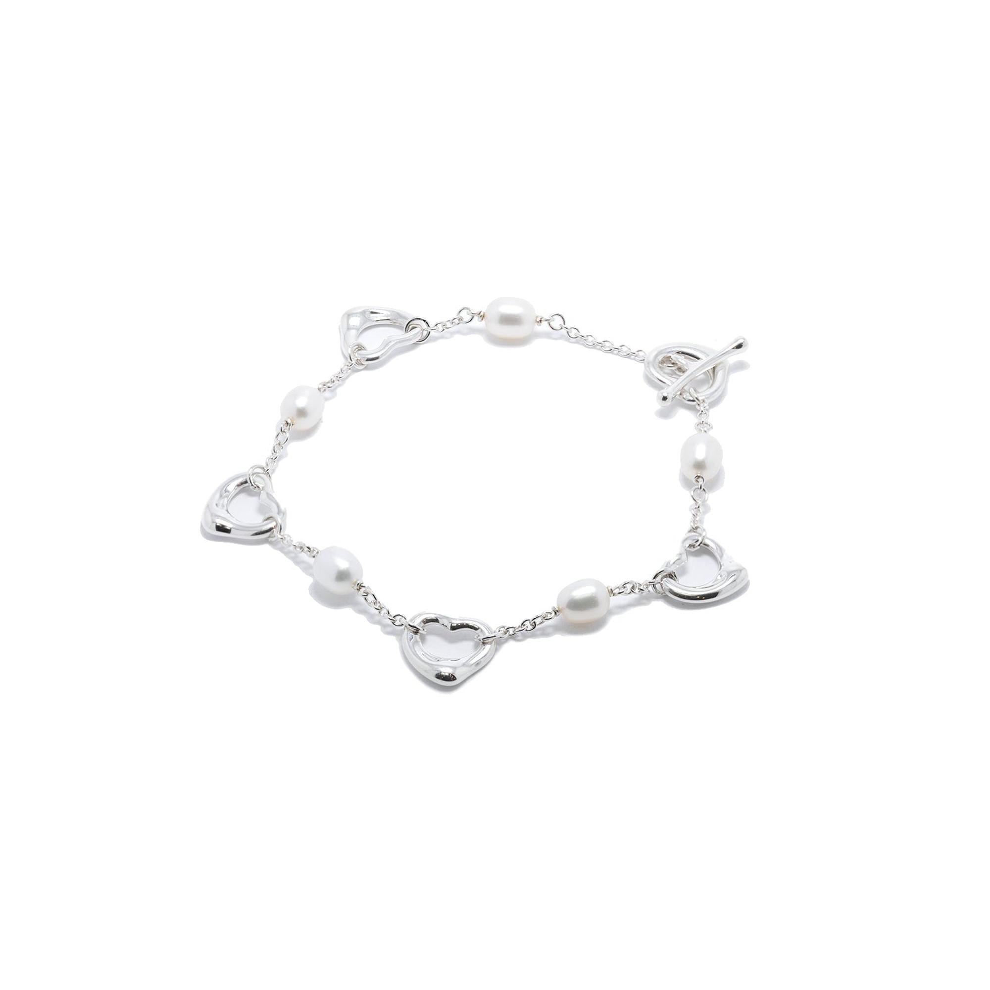 Tiffany & Co. Elsa Peretti Open Heart Pearl Bracelet