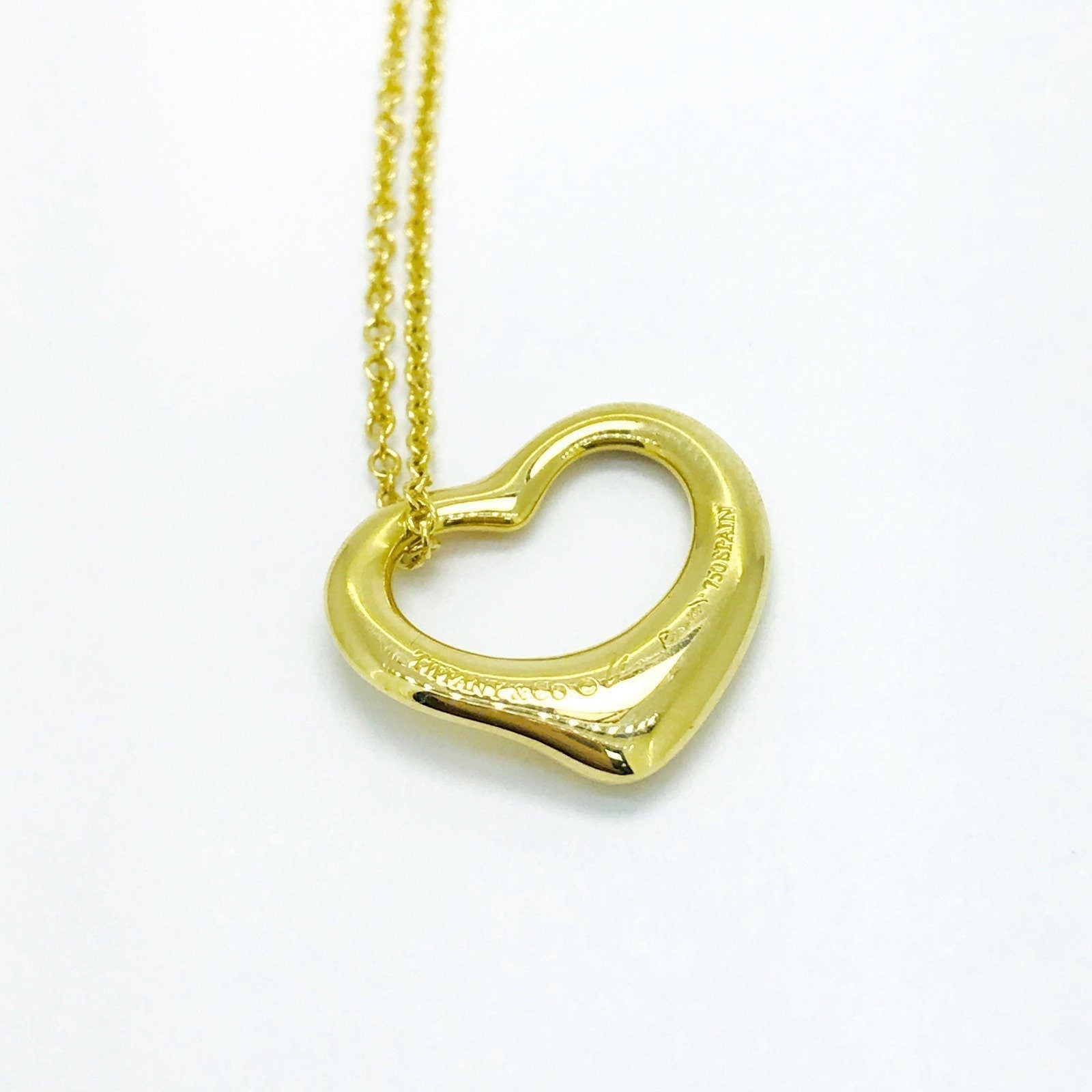 Tiffany & Co. Elsa Peretti Open Heart Pendant Necklace
