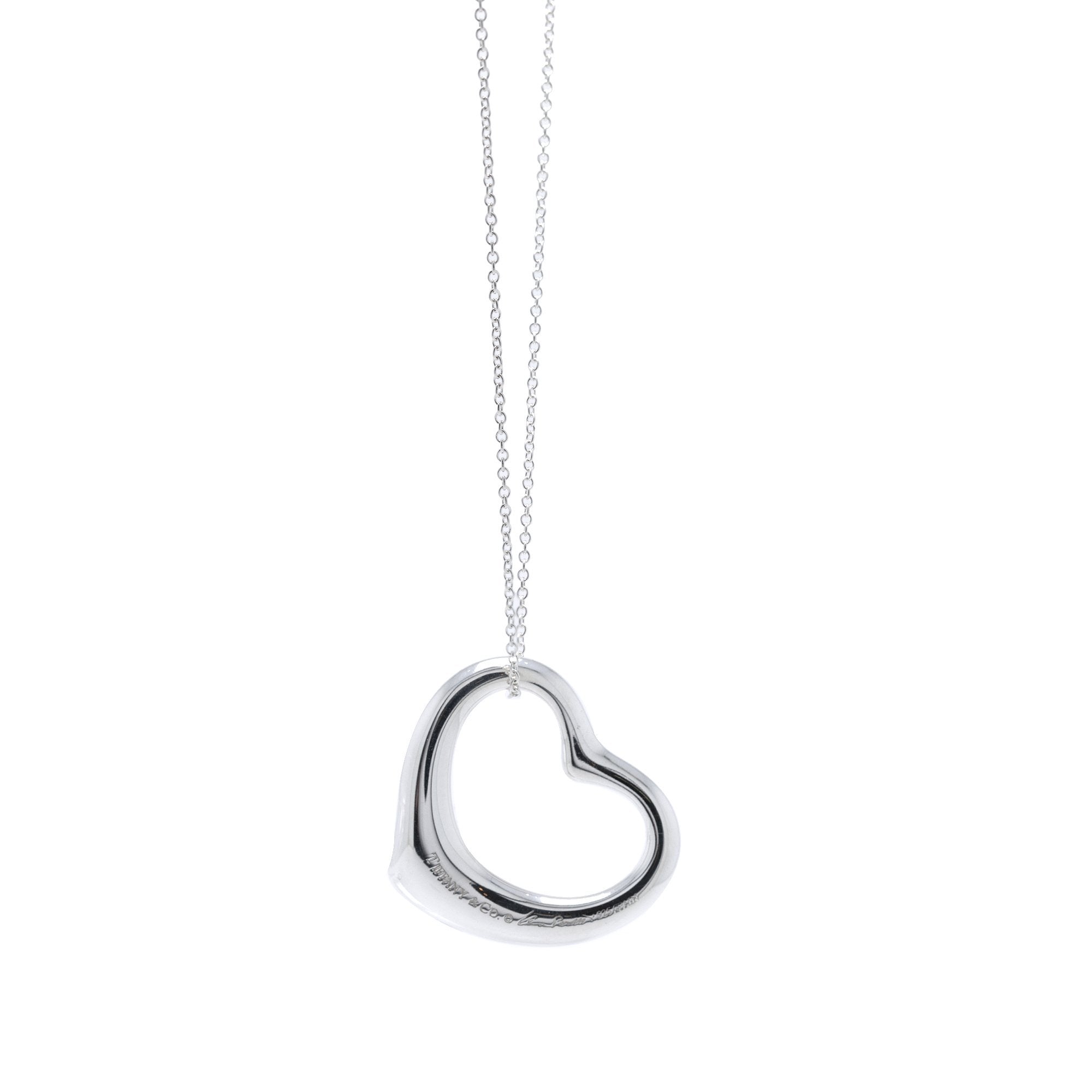 Tiffany & Co. Elsa Peretti Open Heart Pendant Necklace