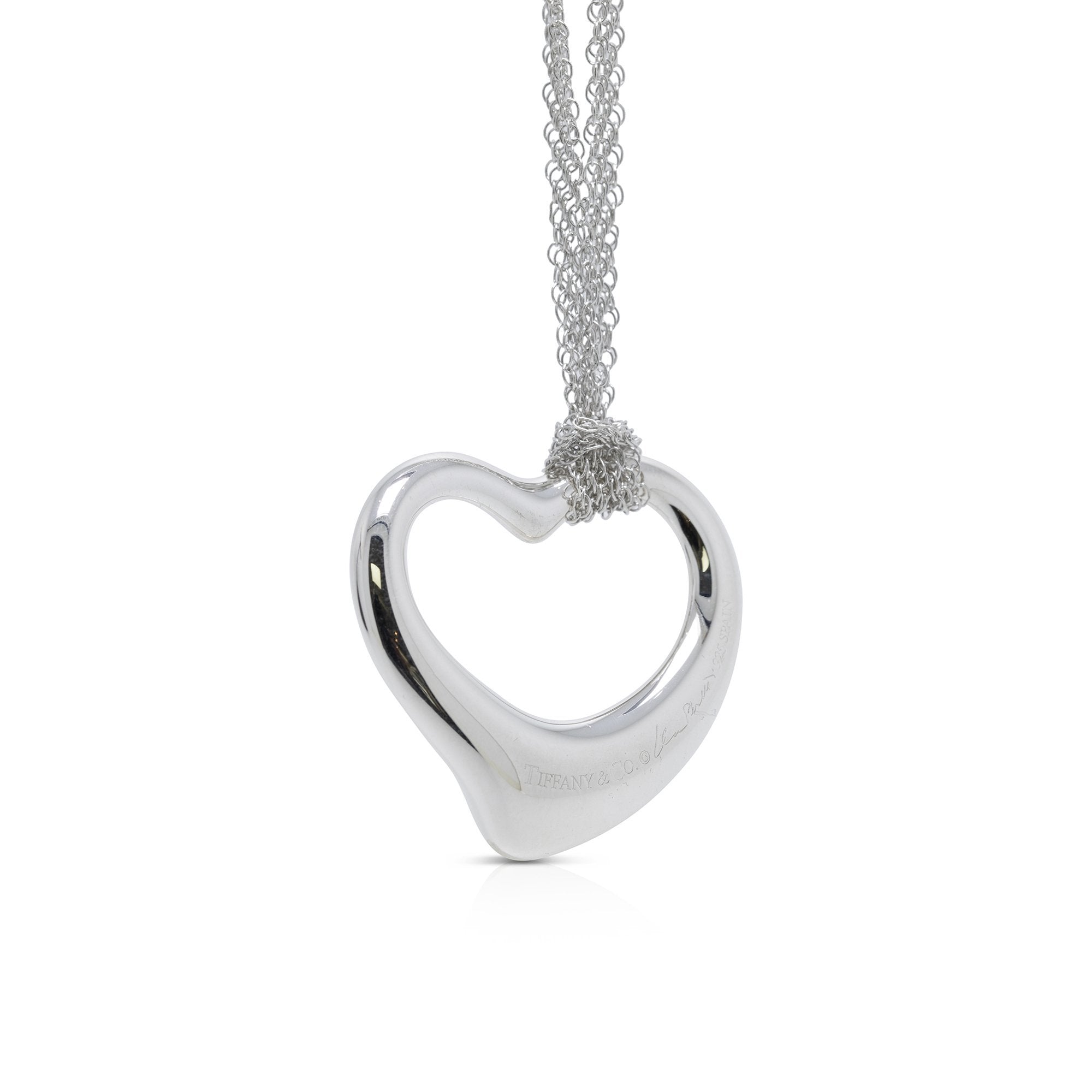 Tiffany & Co. Elsa Peretti Open Heart Pendant Necklace