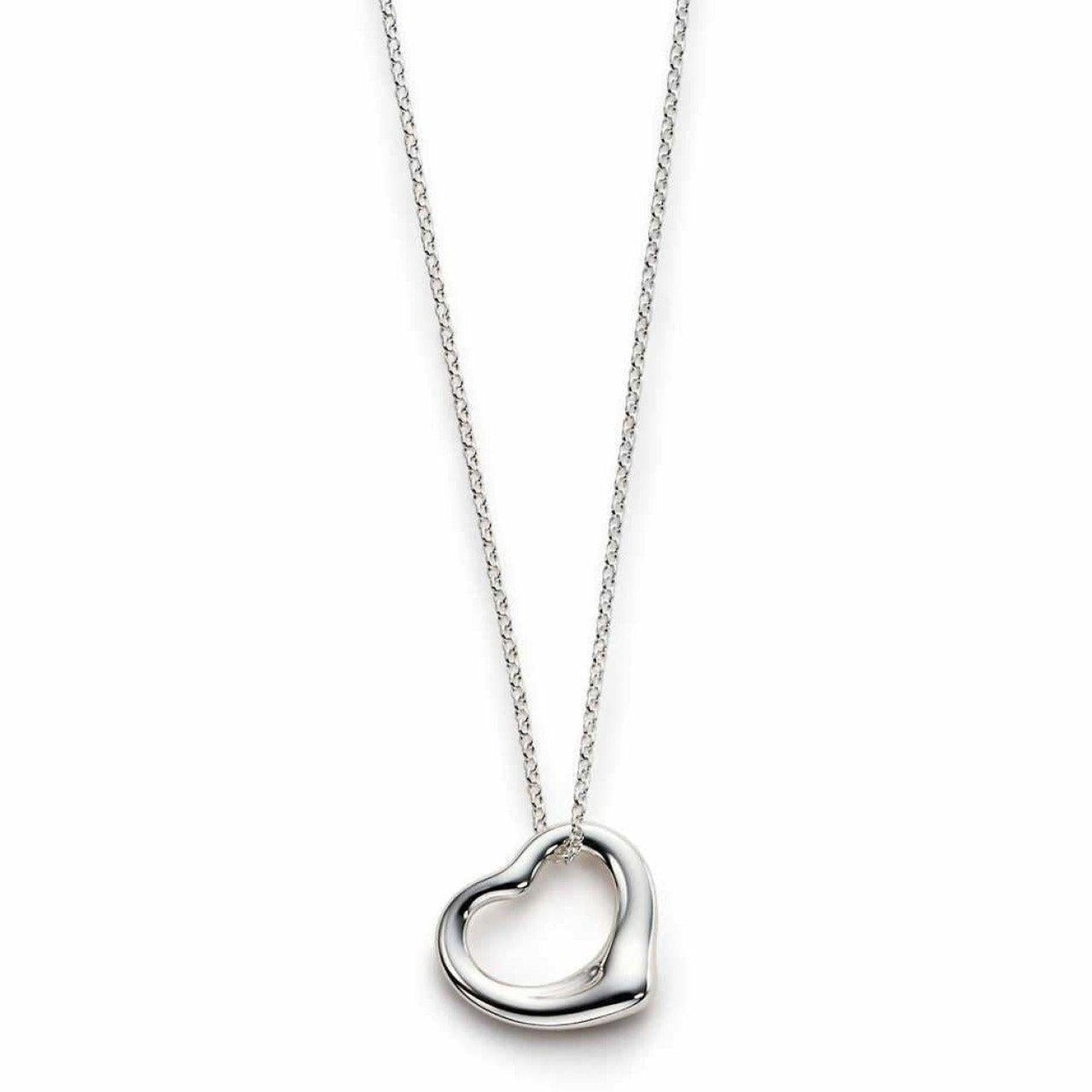 Tiffany & Co. Elsa Peretti Open Heart Pendant Necklace in Sterling Silver