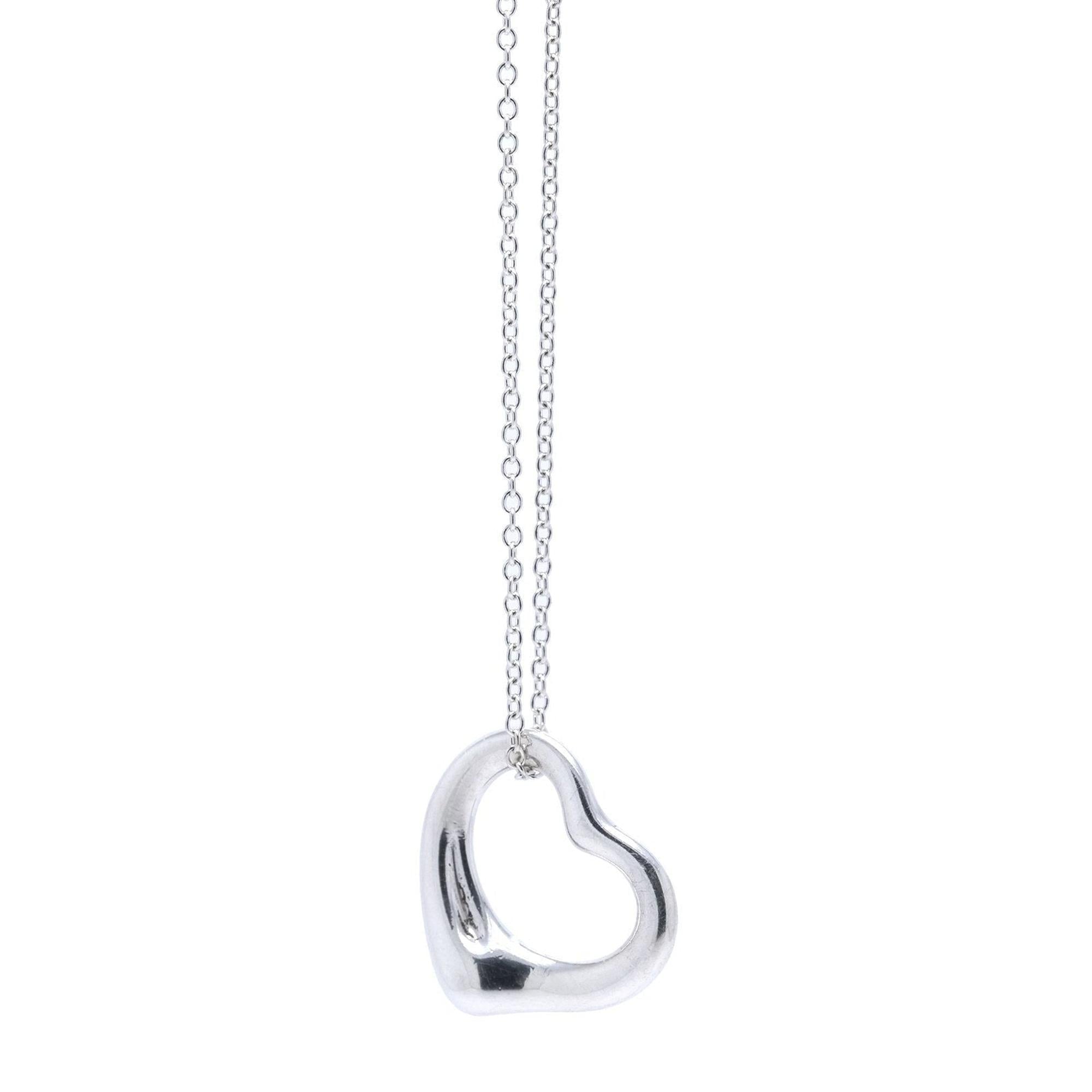Tiffany & Co. Elsa Peretti Open Heart Pendant Necklace